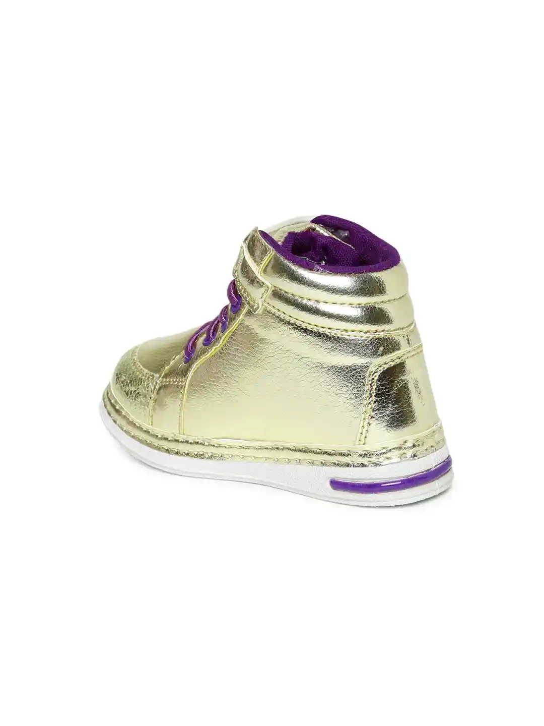 Buy Barbie Girls Muted Gold-Toned High-Top Sneakers Casual Shoes