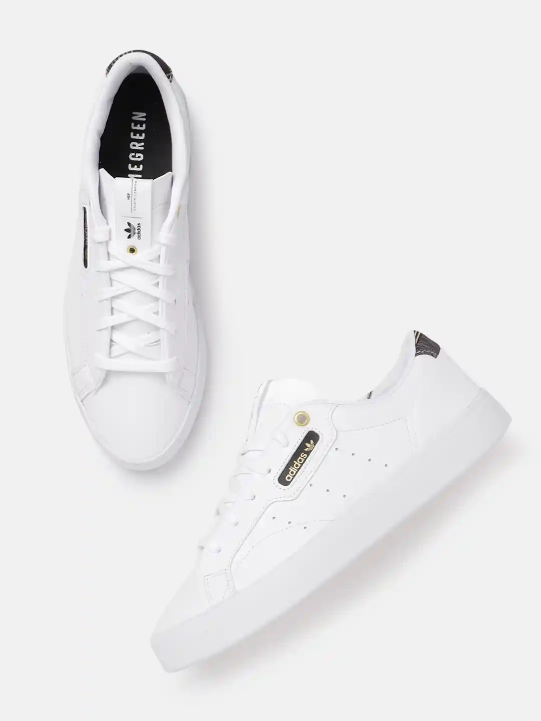 Buy ADIDAS Originals Women White Perforated Adidas Sleek Sneakers