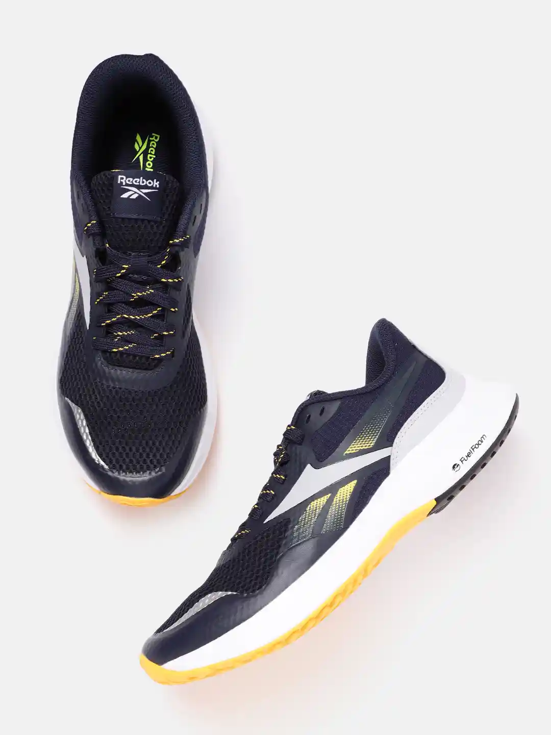 Buy Reebok Men Navy Blue Woven Design Endless Road Running