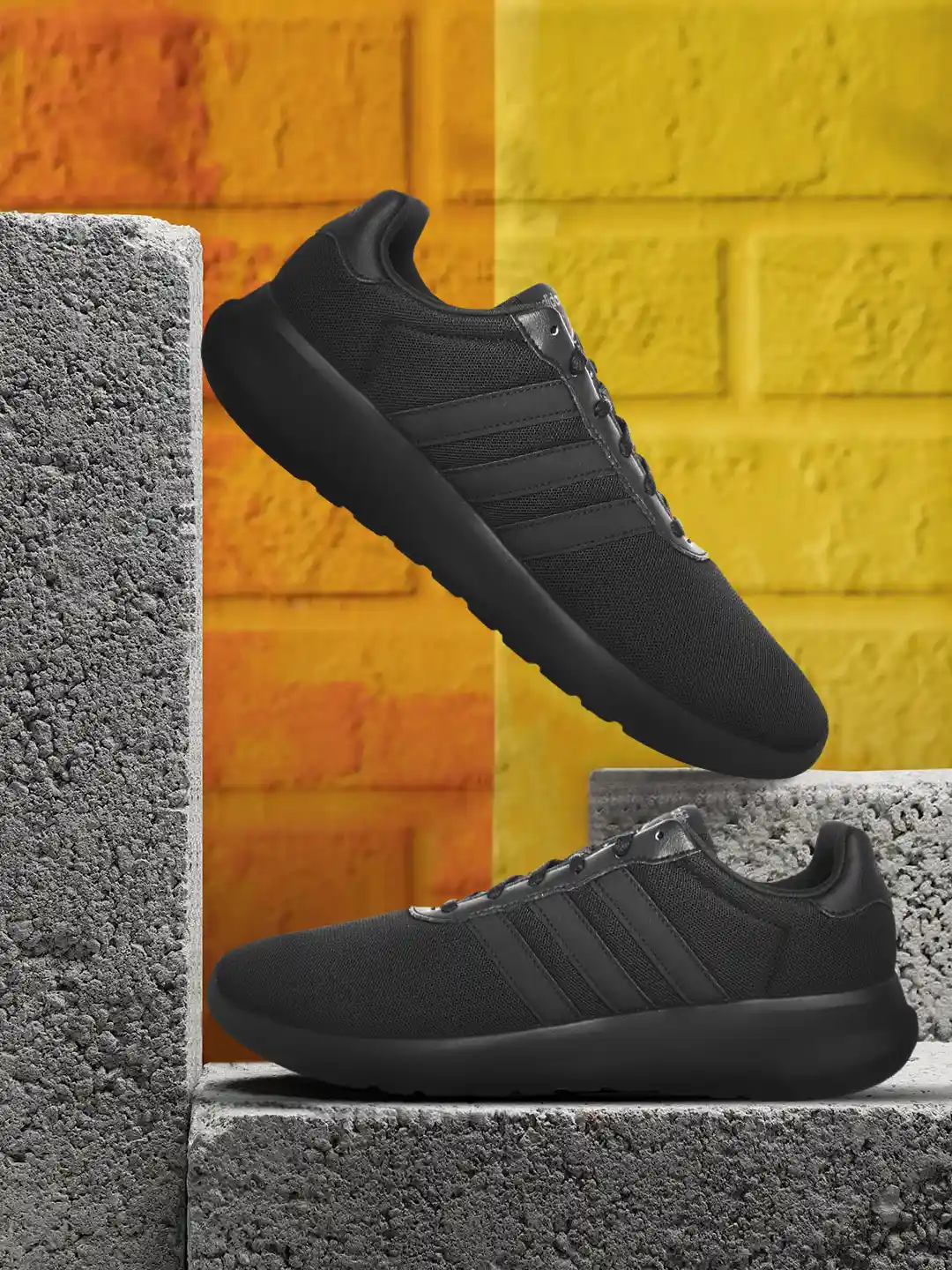 Buy ADIDAS Men Black Lite Racer Shoes Sports Shoes for