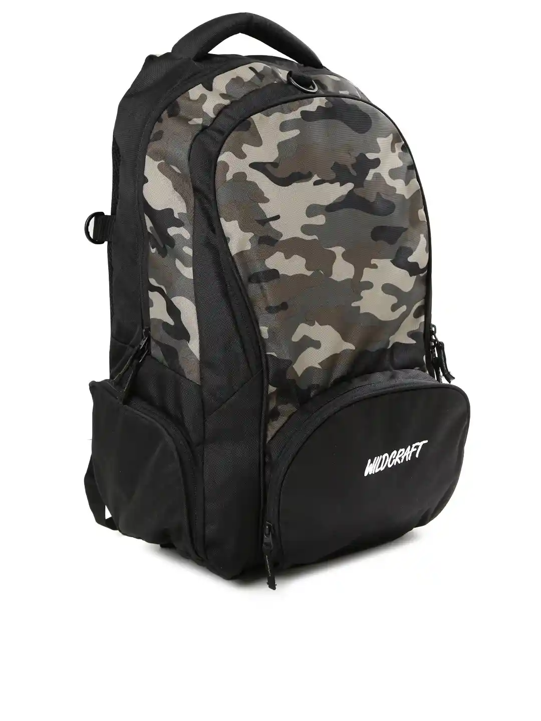 Buy Wildcraft Unisex Olive Green Black Camouflage Print Backpack