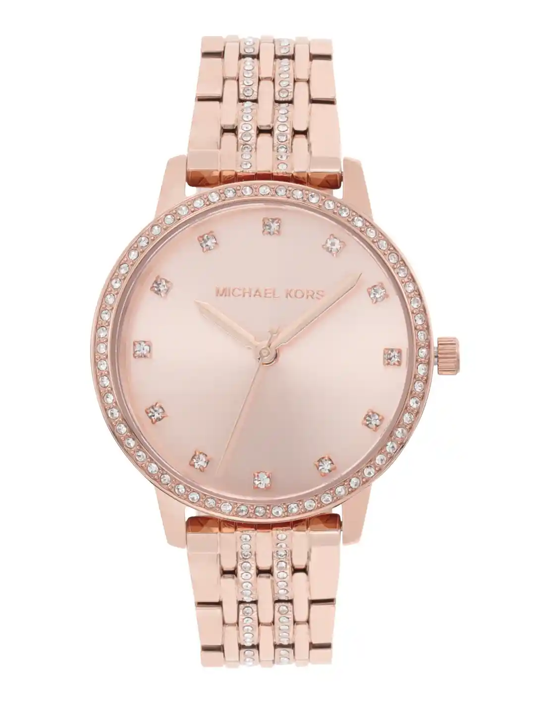 Michael Kors Women Outlet Melissa Rose Gold-Toned Dial Analogue Watch MK4369