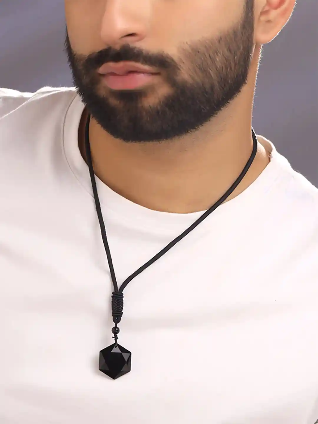 Buy Yellow Chimes Black Cubic Zirconia High Polished Pendant With