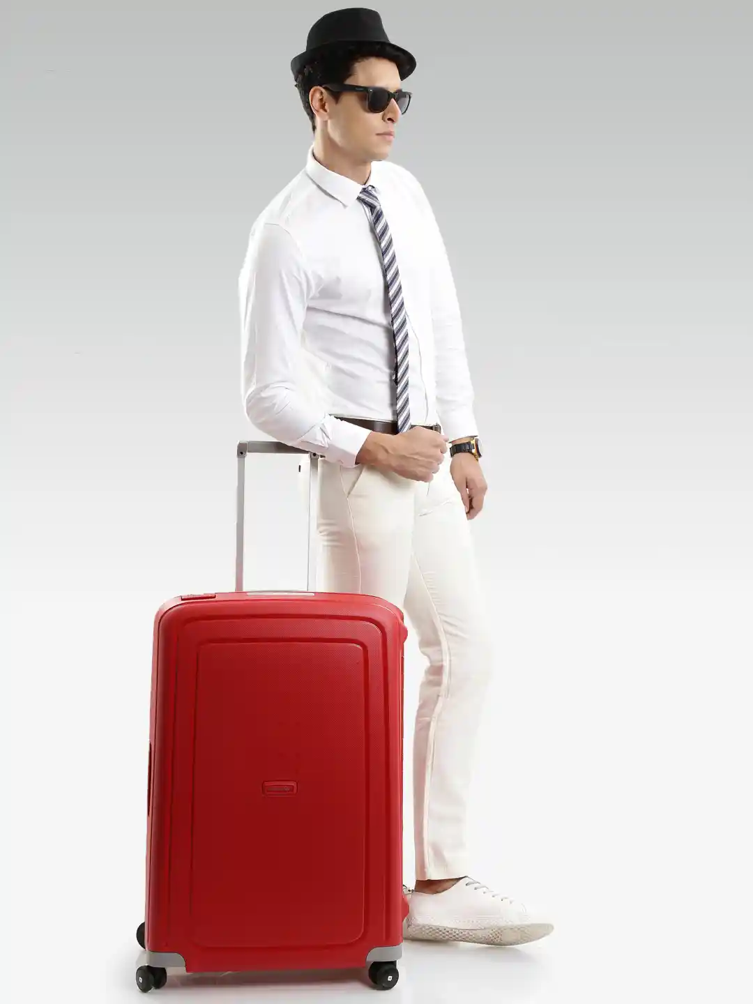 Buy Samsonite Unisex Red S'cure Spinner Large Trolley Suitcase