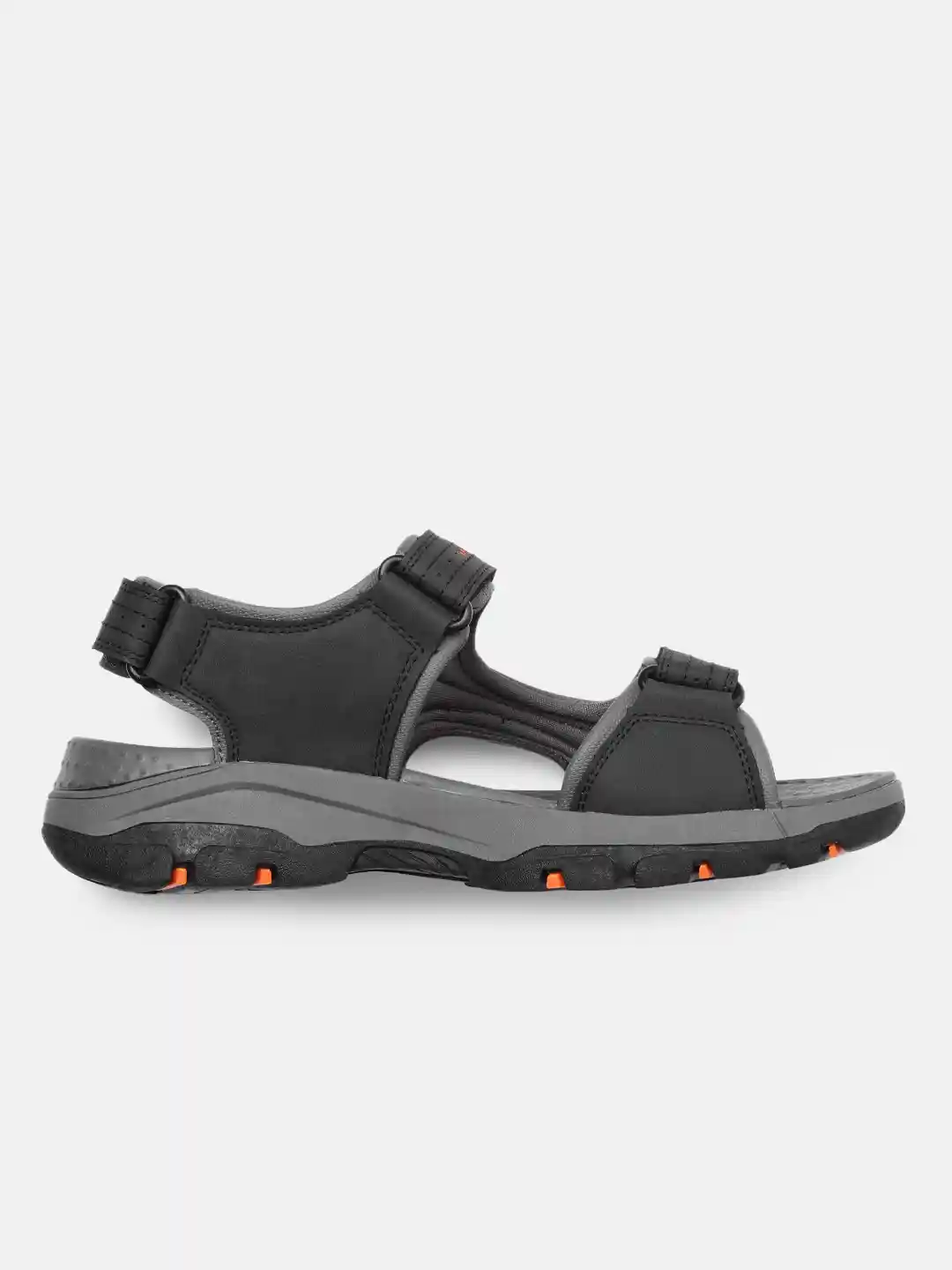 Buy Skechers Men Black Grey Tresmen Garo Comfort Sandals
