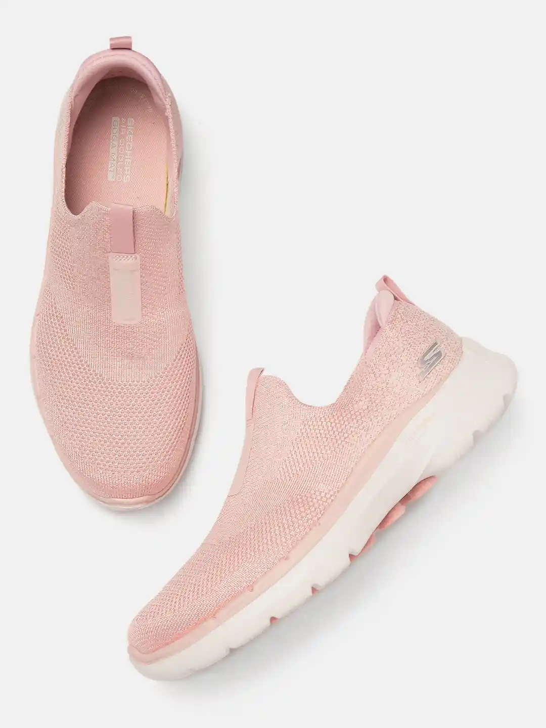 Skechers Women Pink Go Walk Glimmering Walking Shoes