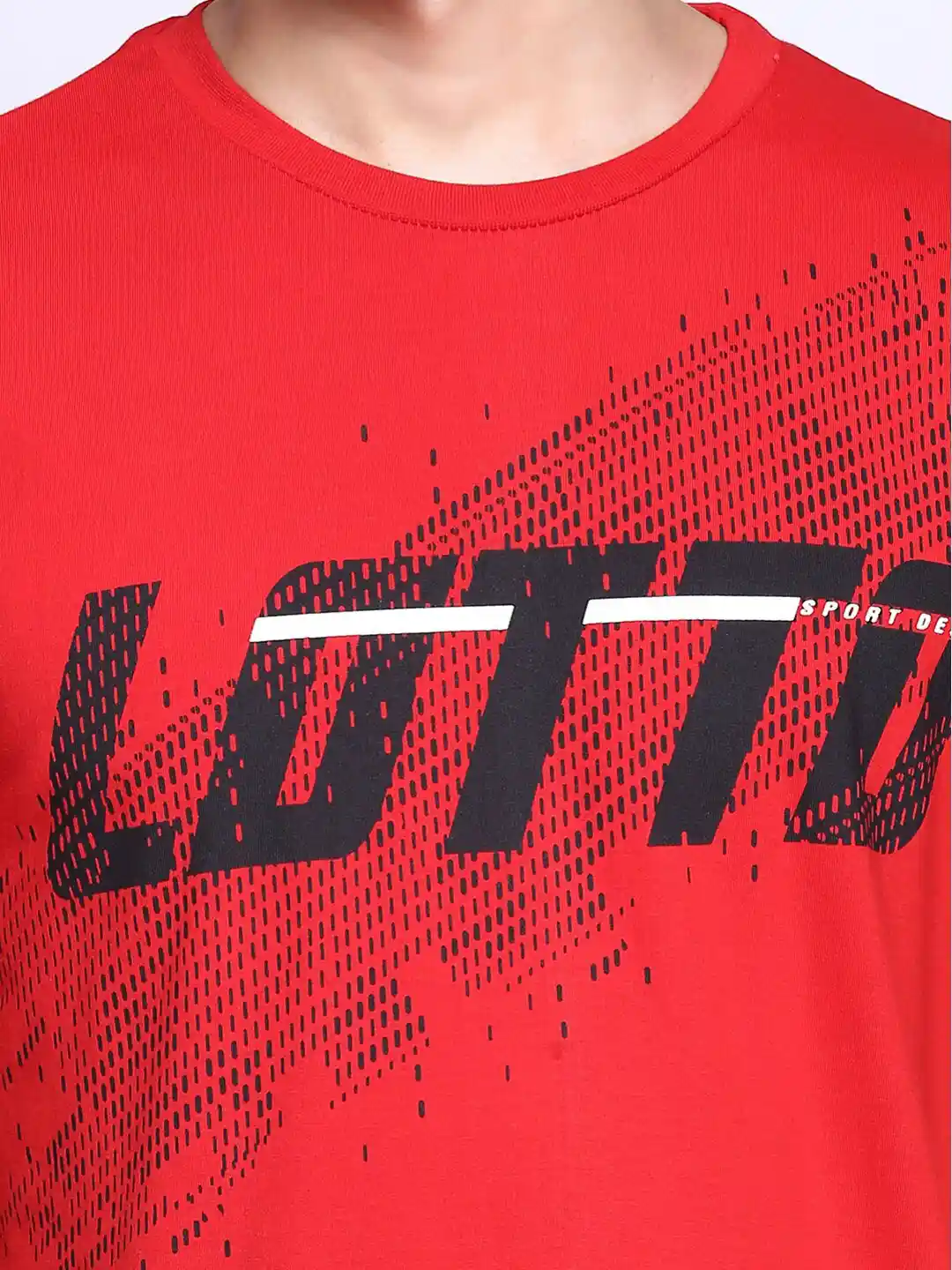 Buy Lotto Men Red Brand Logo Printed T-shirt - Tshirts for Men