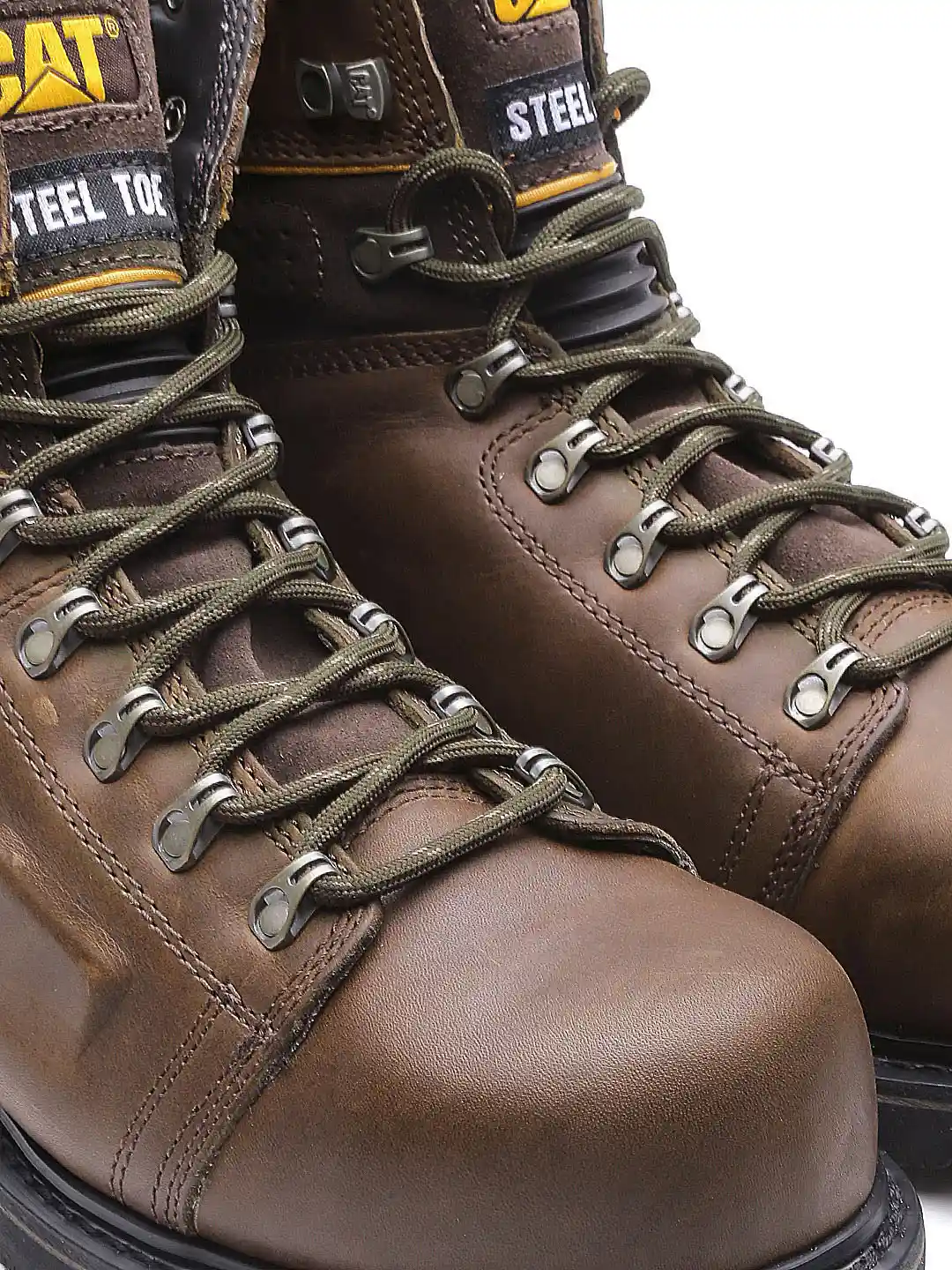 Buy CAT Men Coffee Brown Endure Steel Toe Leather Boots Boots