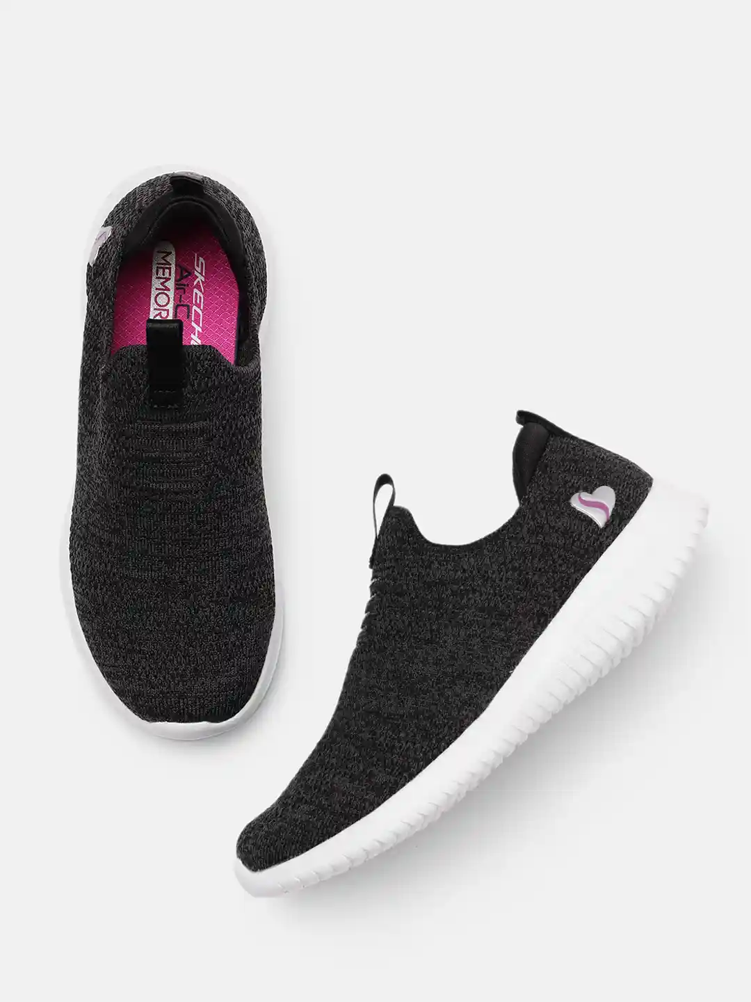 Buy Skechers Girls Black and White ULTRA FLEX Slip On Sneaker