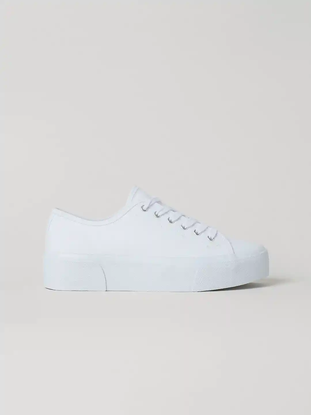Buy H&M Womens White Platform trainers Casual Shoes for Women