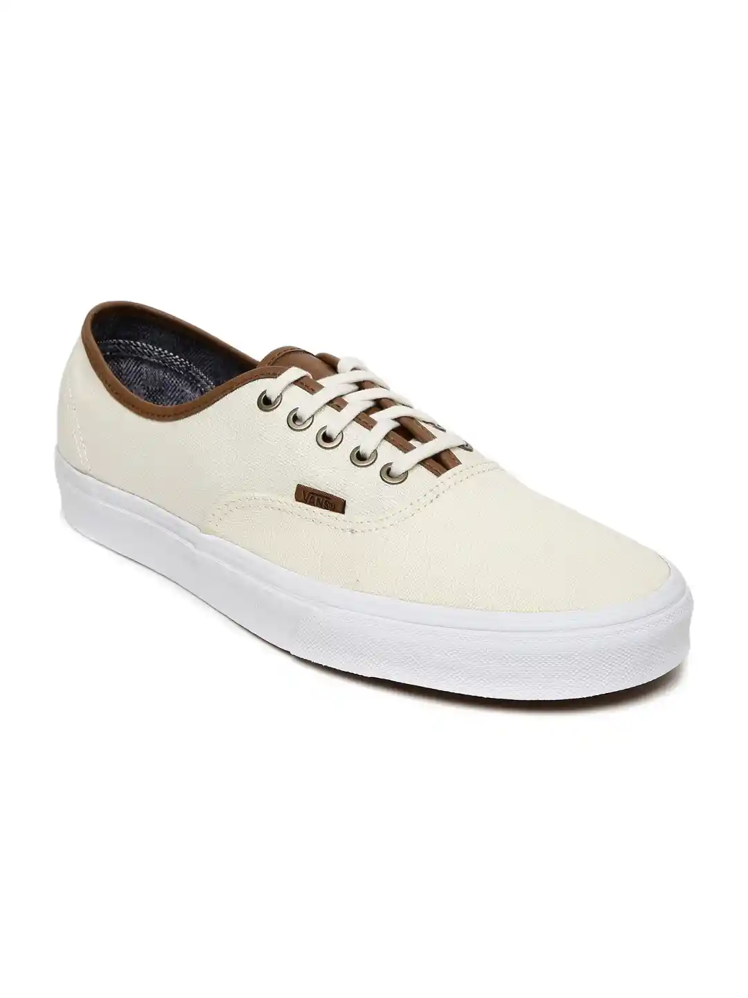 Buy Vans Unisex Cream-Coloured Authentic Sneakers Casual Shoes