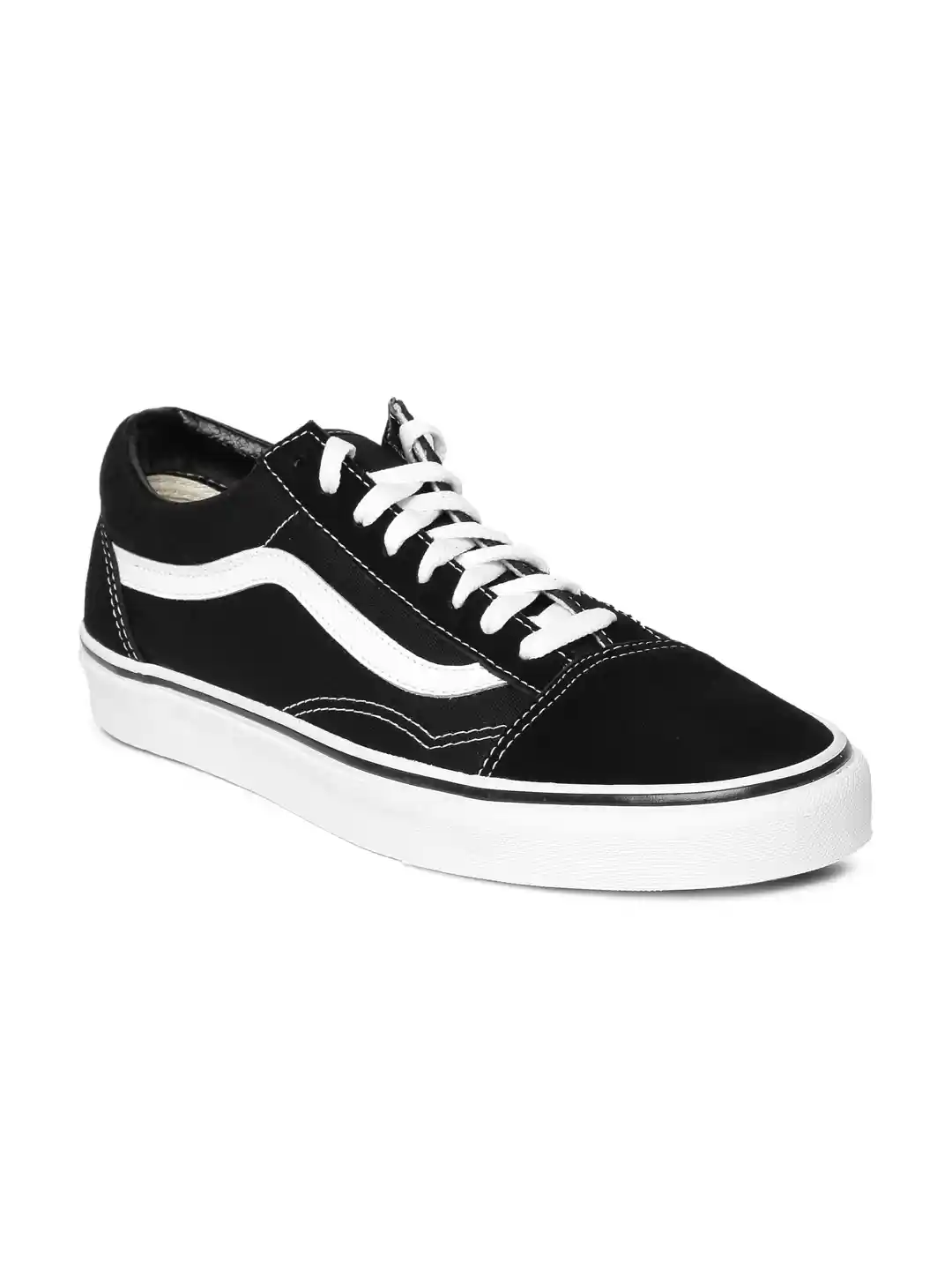 Buy Vans Unisex Black Solid Old Skool Sneakers Casual Shoes for