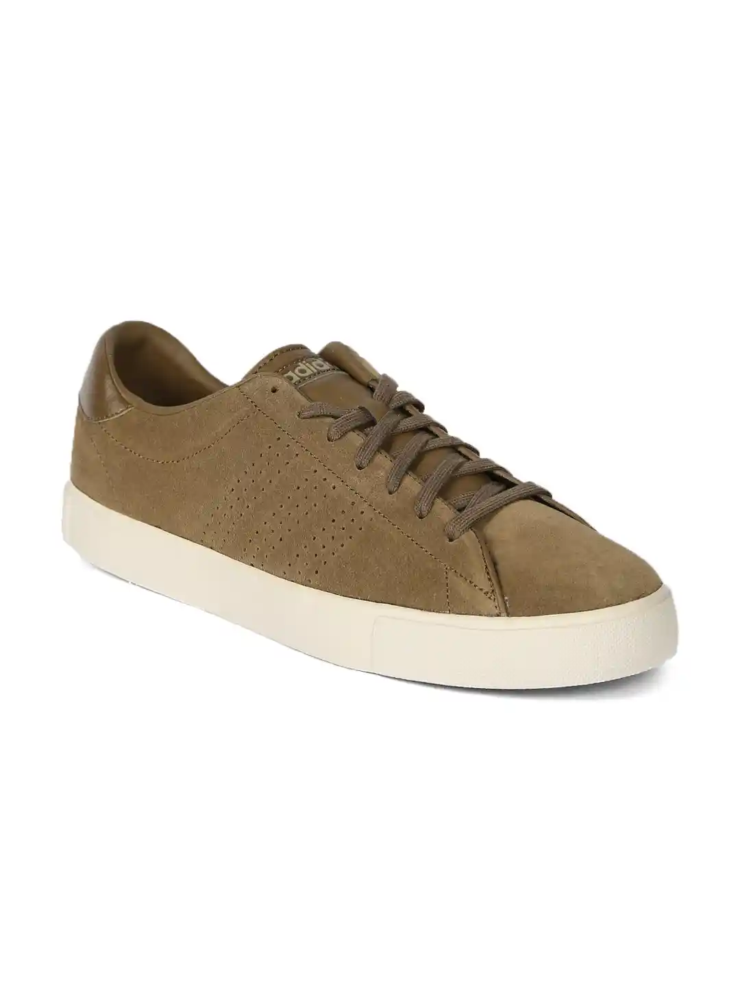 Buy ADIDAS NEO Men Brown Perforated Daily Line Suede Sneakers