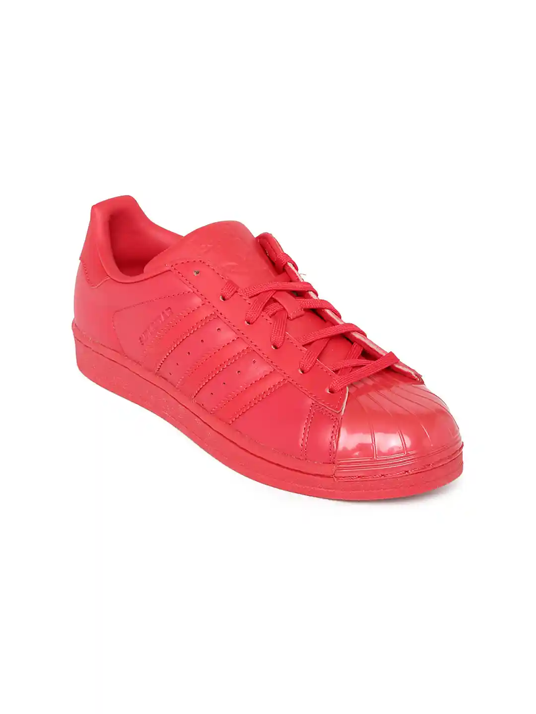 Buy ADIDAS Originals Women Red Superstar Glossy Leather Sneakers