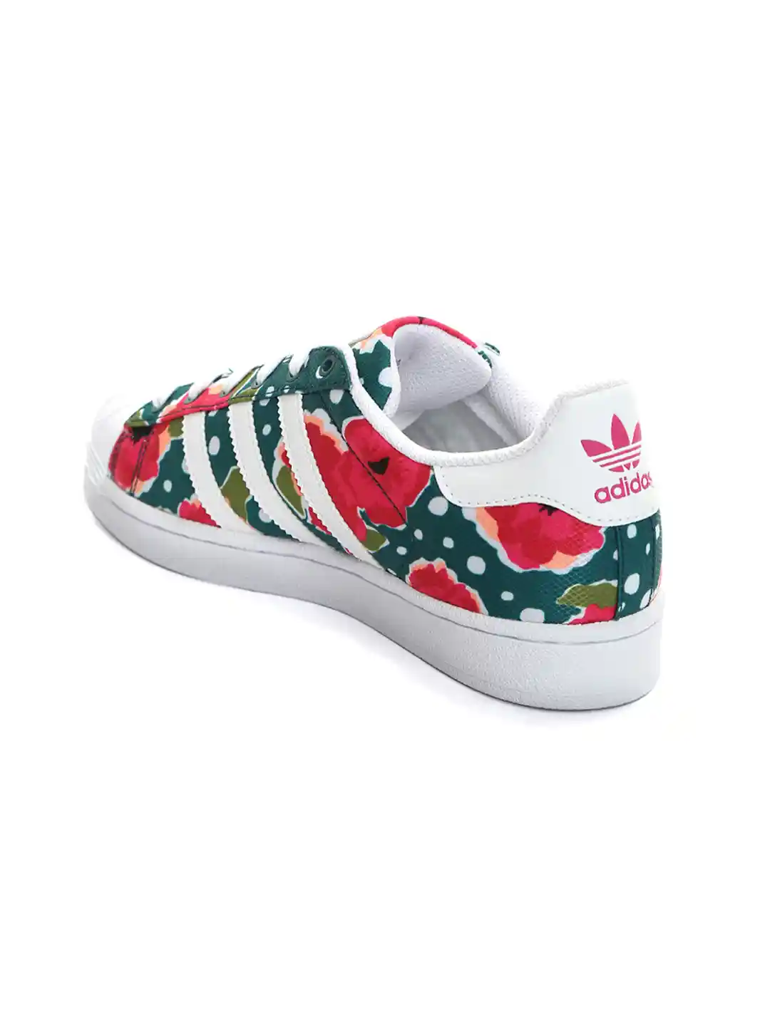 Buy ADIDAS Originals Kids Teal Green Pink Floral Print Superstar