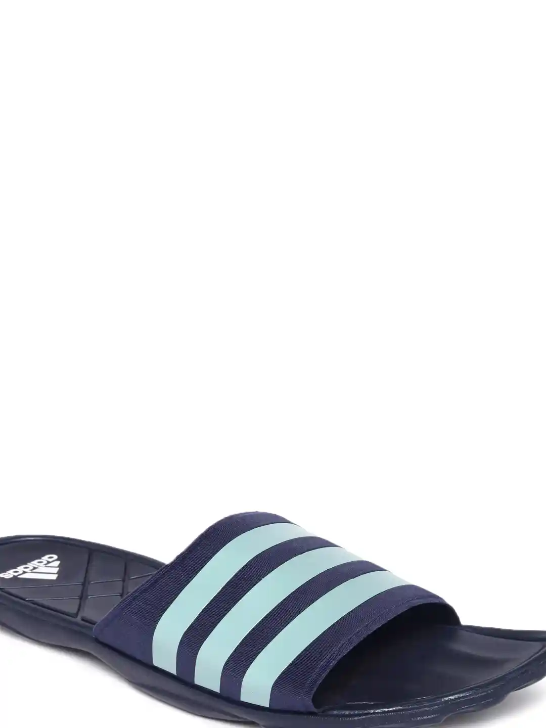 Buy ADIDAS Men Navy Light Blue Adipure CF Striped Flip-Flops