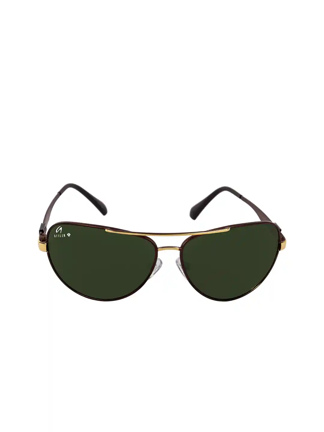 AISLIN Men Green Lens Aviator Sunglasses with UV Protected Lens  14288-55-AS-3456 - Main Image