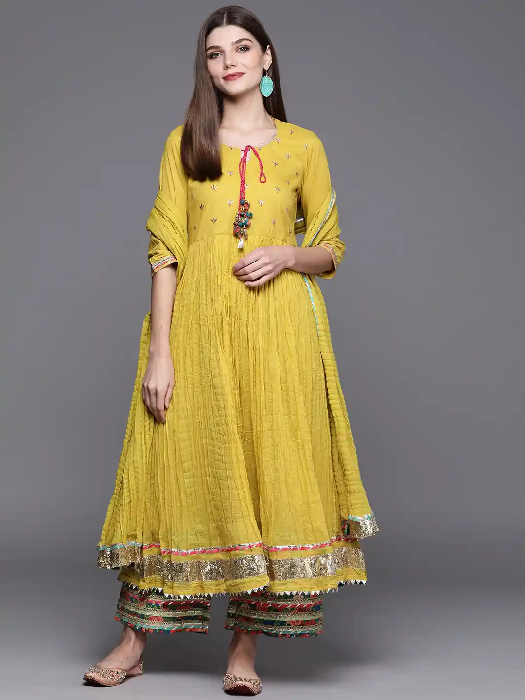 Yellow Myntra Biba Salwar Suits Biba Salwar Suit Amazon Online - Main Image