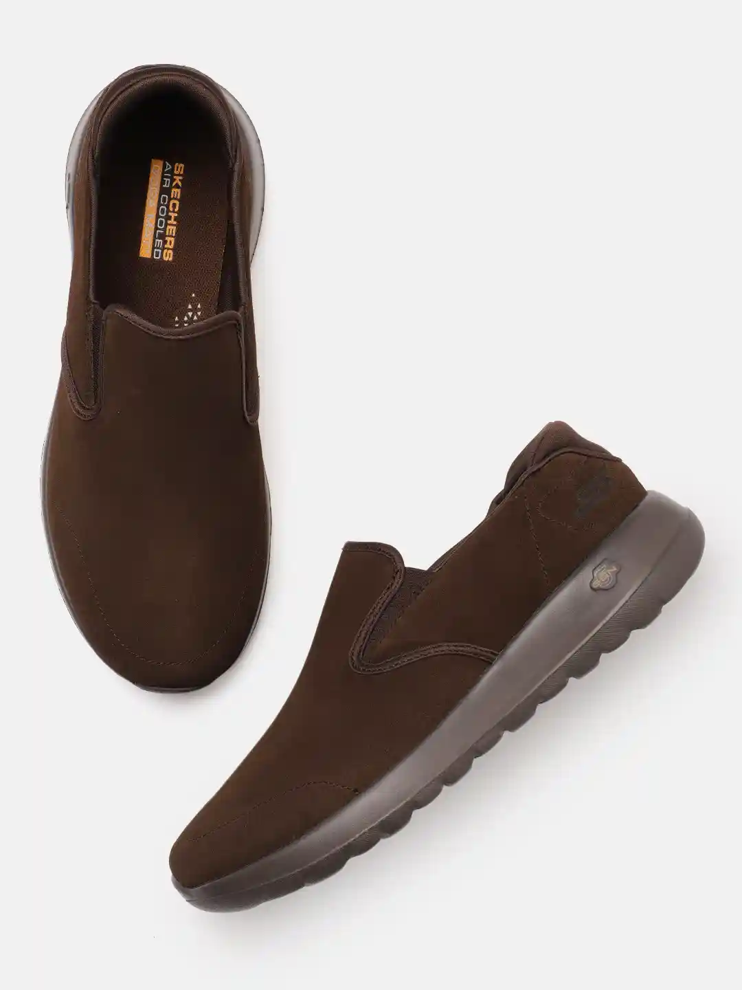 Loafers Skechers Suede Slip Ons Skechers Men Brown Suede GO WALK