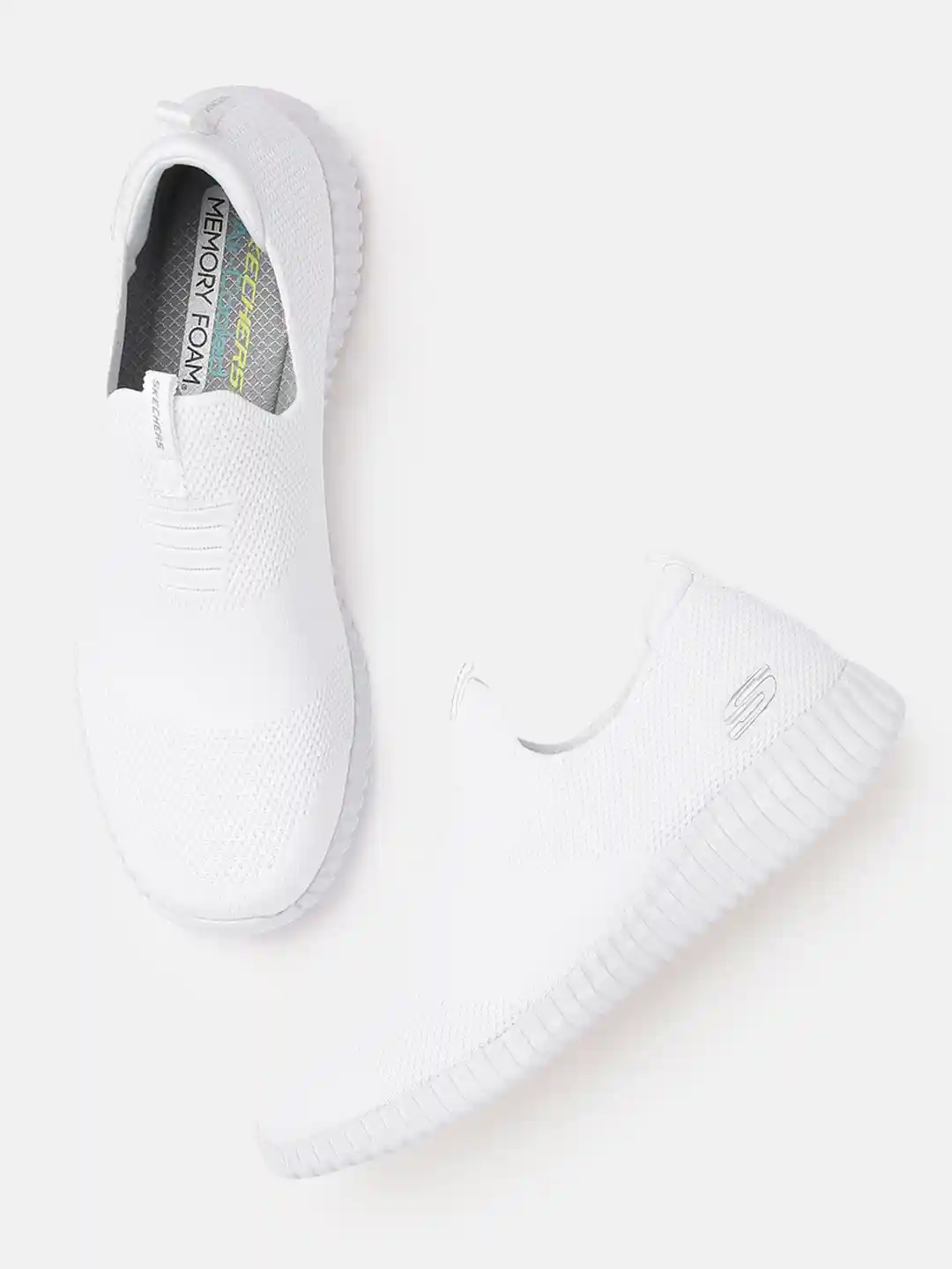 Buy Skechers Men White ELITE FLEX- WASIK Slip-On Sneakers Casual