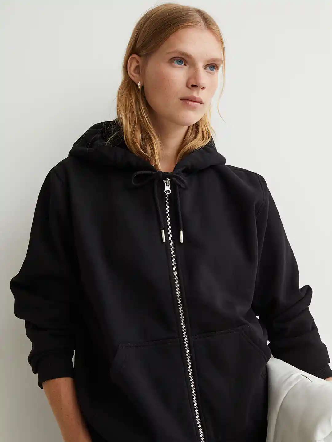 Zipper H&m Black Hoodie H&M Women Black Zip-through Hoodie