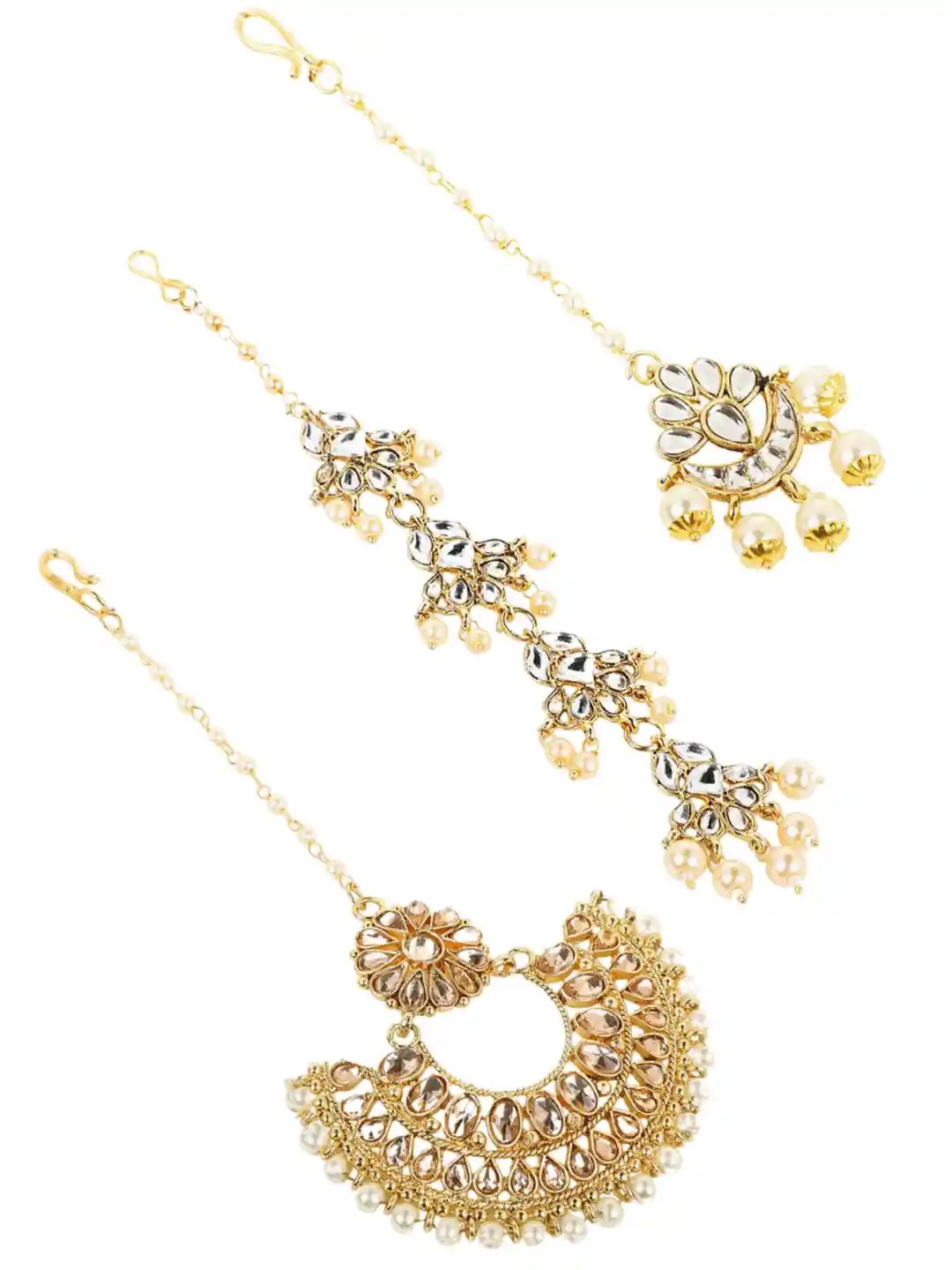 Buy Yellow Chimes Set Of Gold-Plated White Cream-Coloured