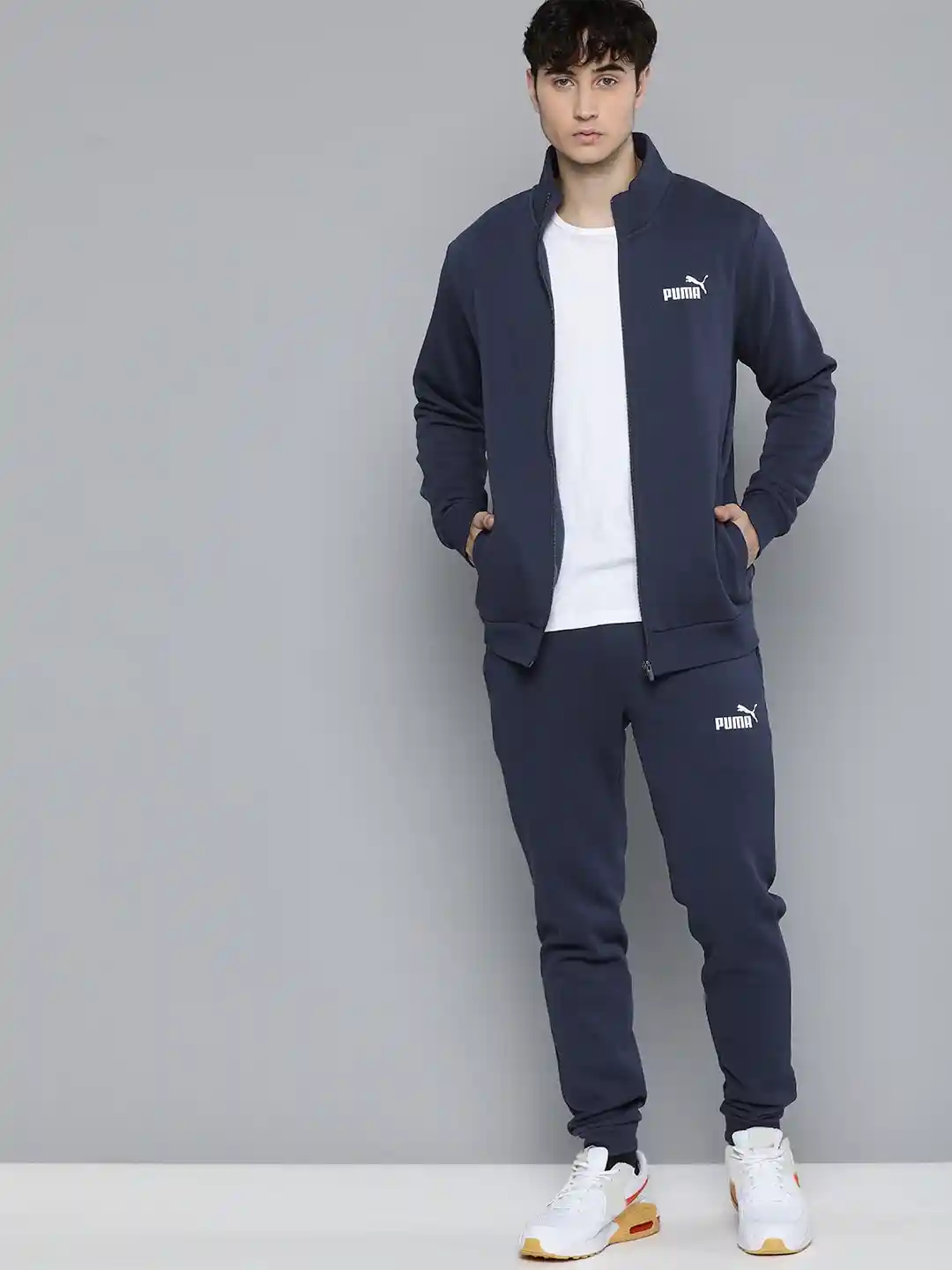 Buy Puma Men Navy Blue Slim Fit Clean Solid Tracksuit Tracksuits