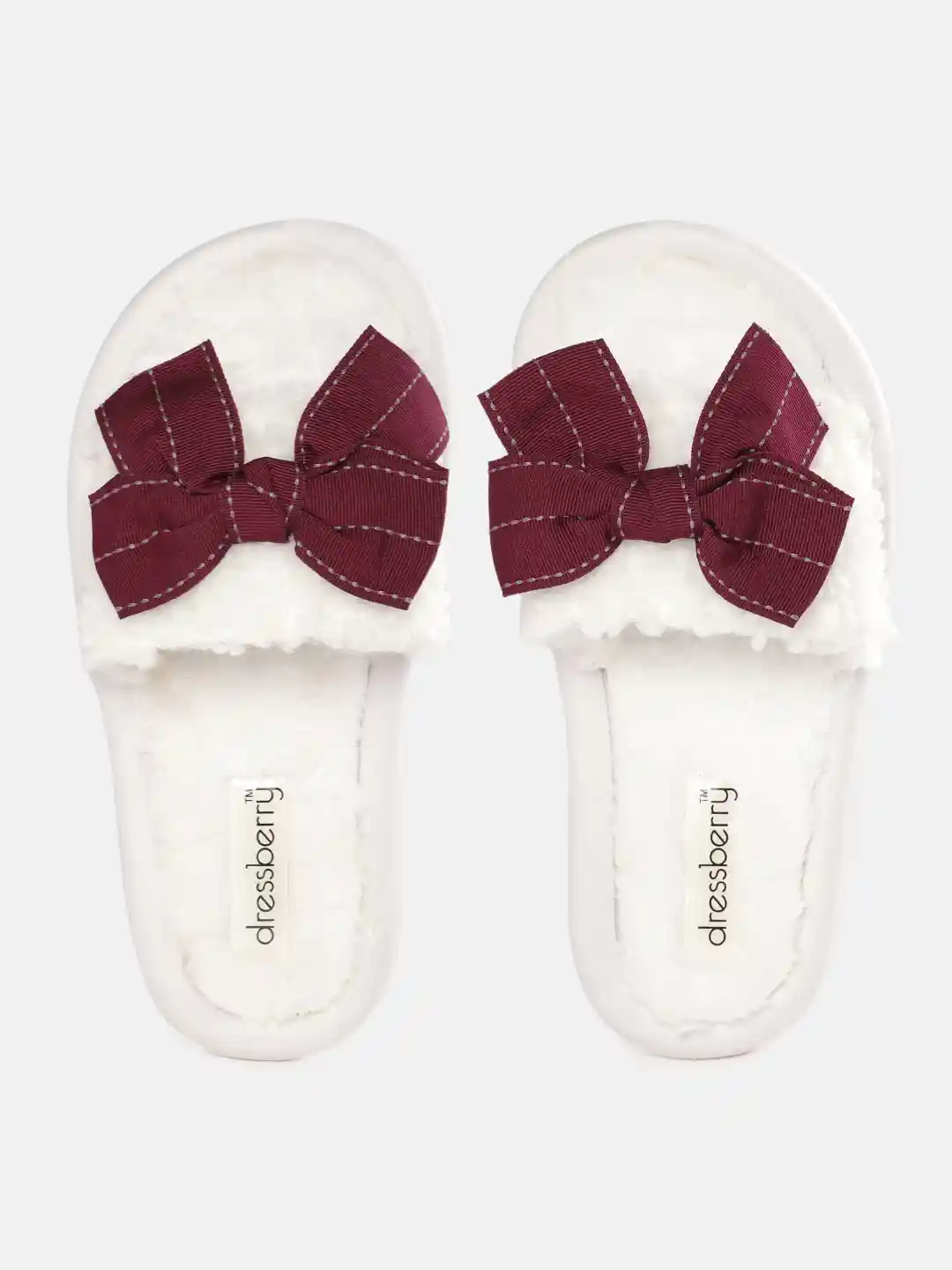 Buy DressBerry Women Bow Detail Room Slippers Flip Flops for
