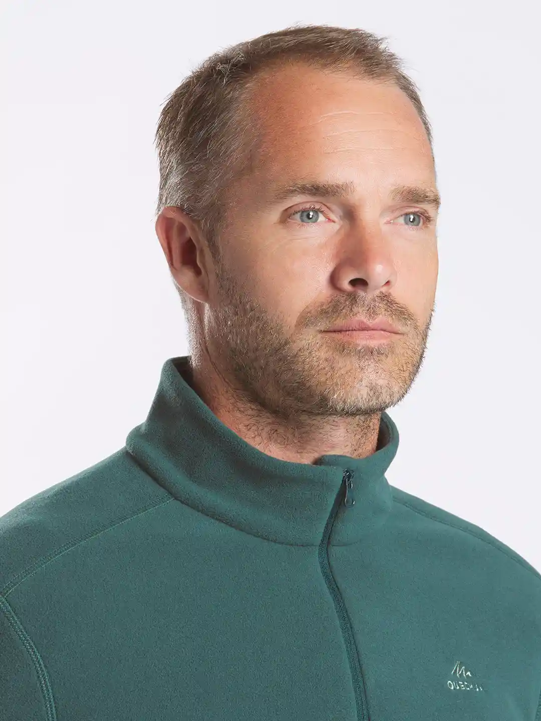 Buy Decathlon Men Green Fleece Windcheater Outdoor Hiking and