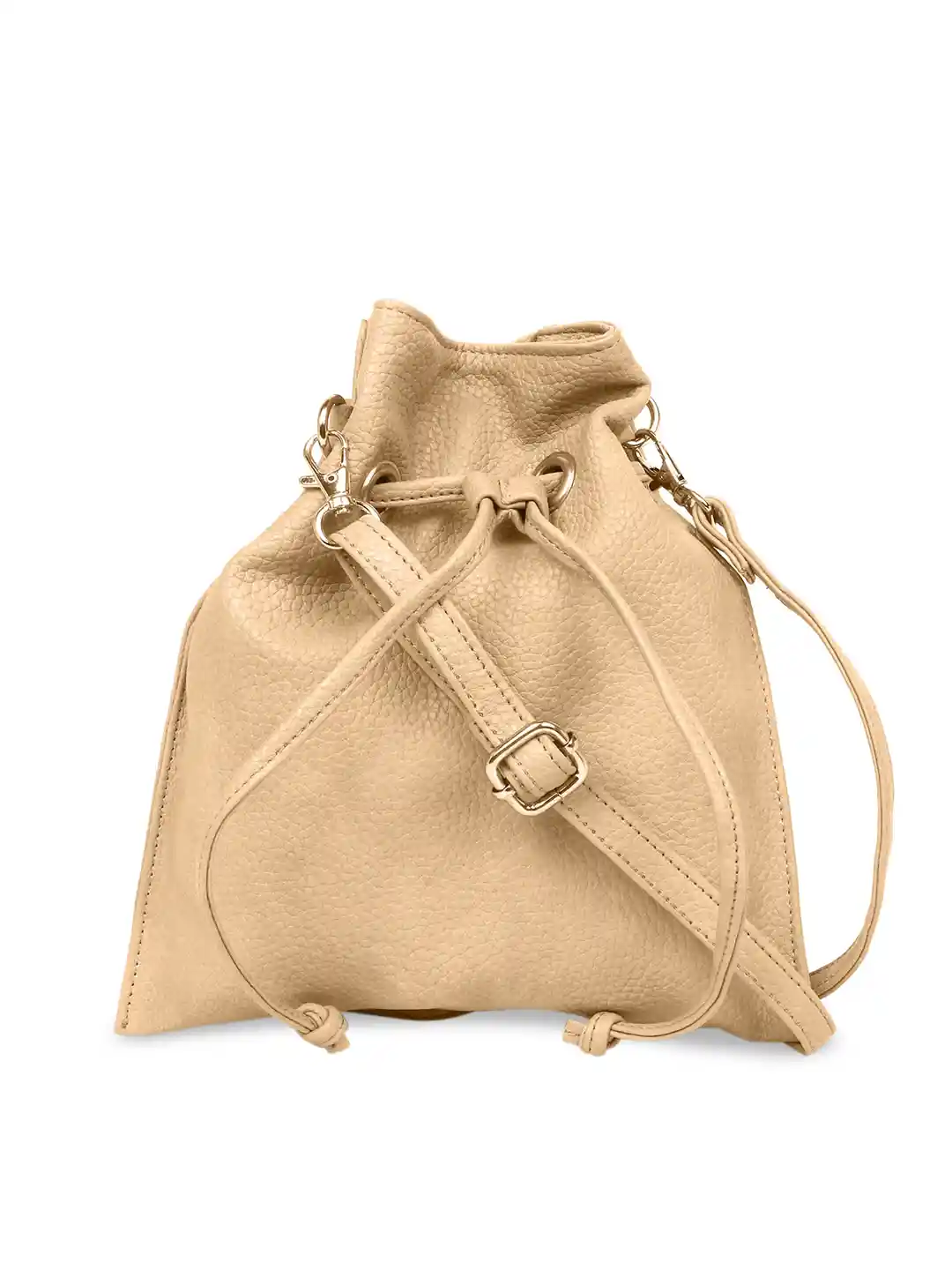 Buy Spice Art Women Beige Textured Waist Bag Cum Potli Sling Bag