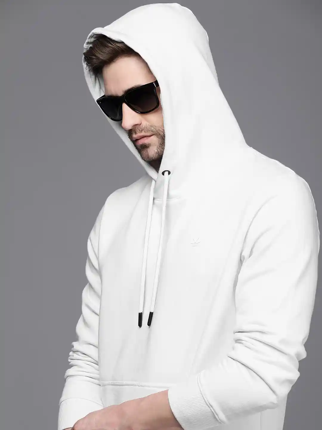Buy WROGN Men White Hooded Sweatshirt Sweatshirts for Men