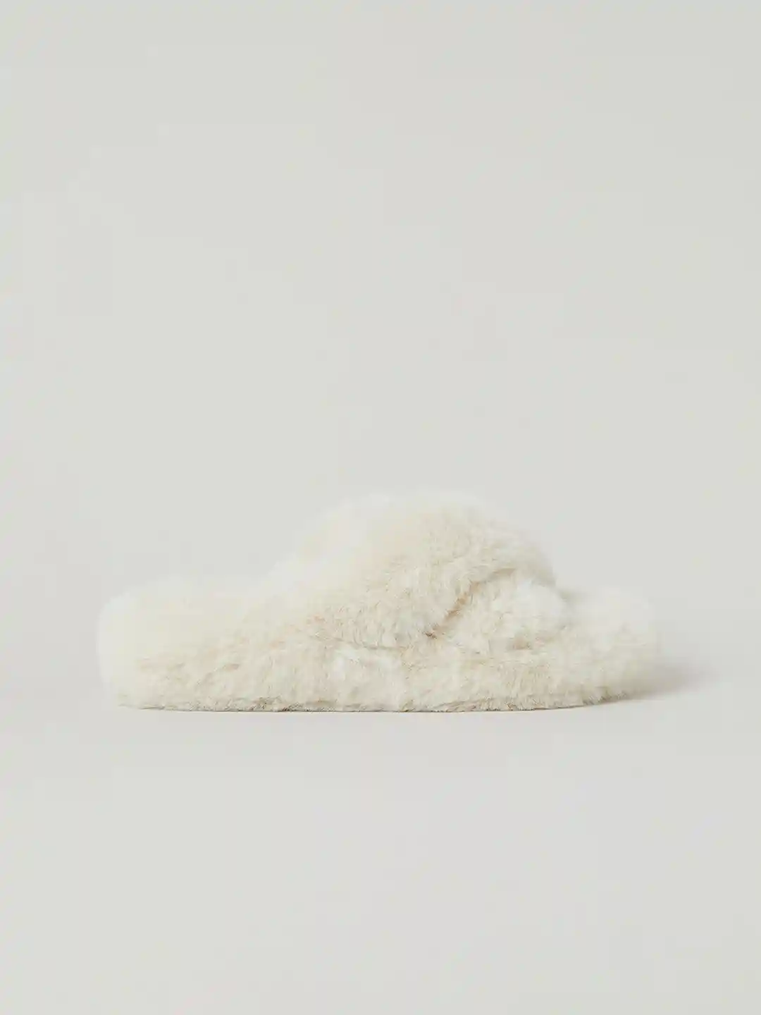 Buy H&M Womens White Faux Fur Slippers Flip Flops for Women