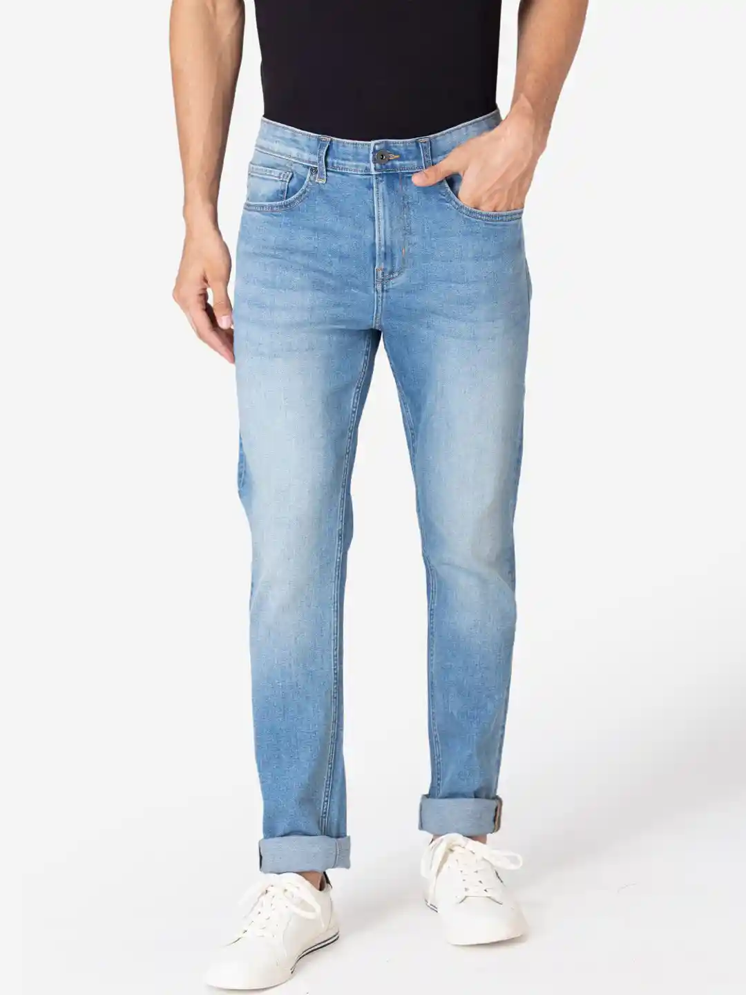 Red Tape Men Blue Slim Fit Light Fade Stretchable Jeans