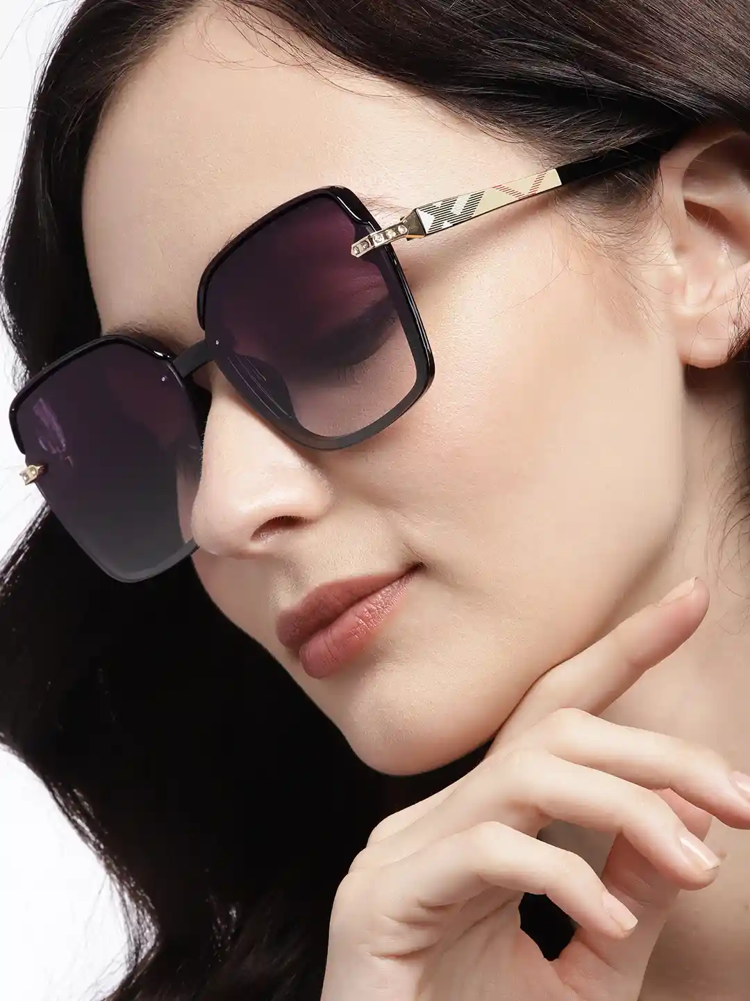 Buy Carlton London Women UV Protected Lens Oversized Sunglasses