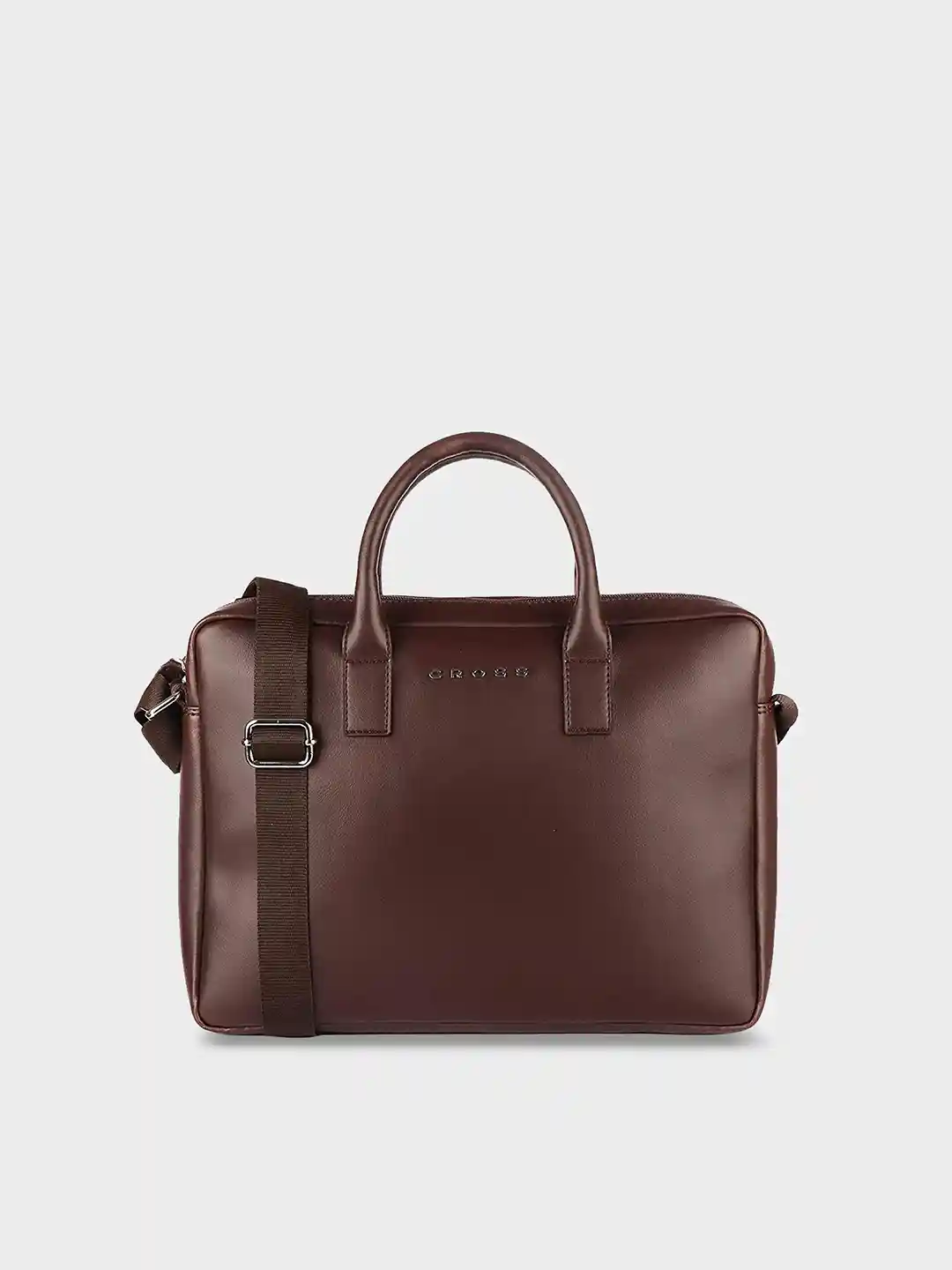 Cross Men Brown Solid PU Leather Messenger Bag