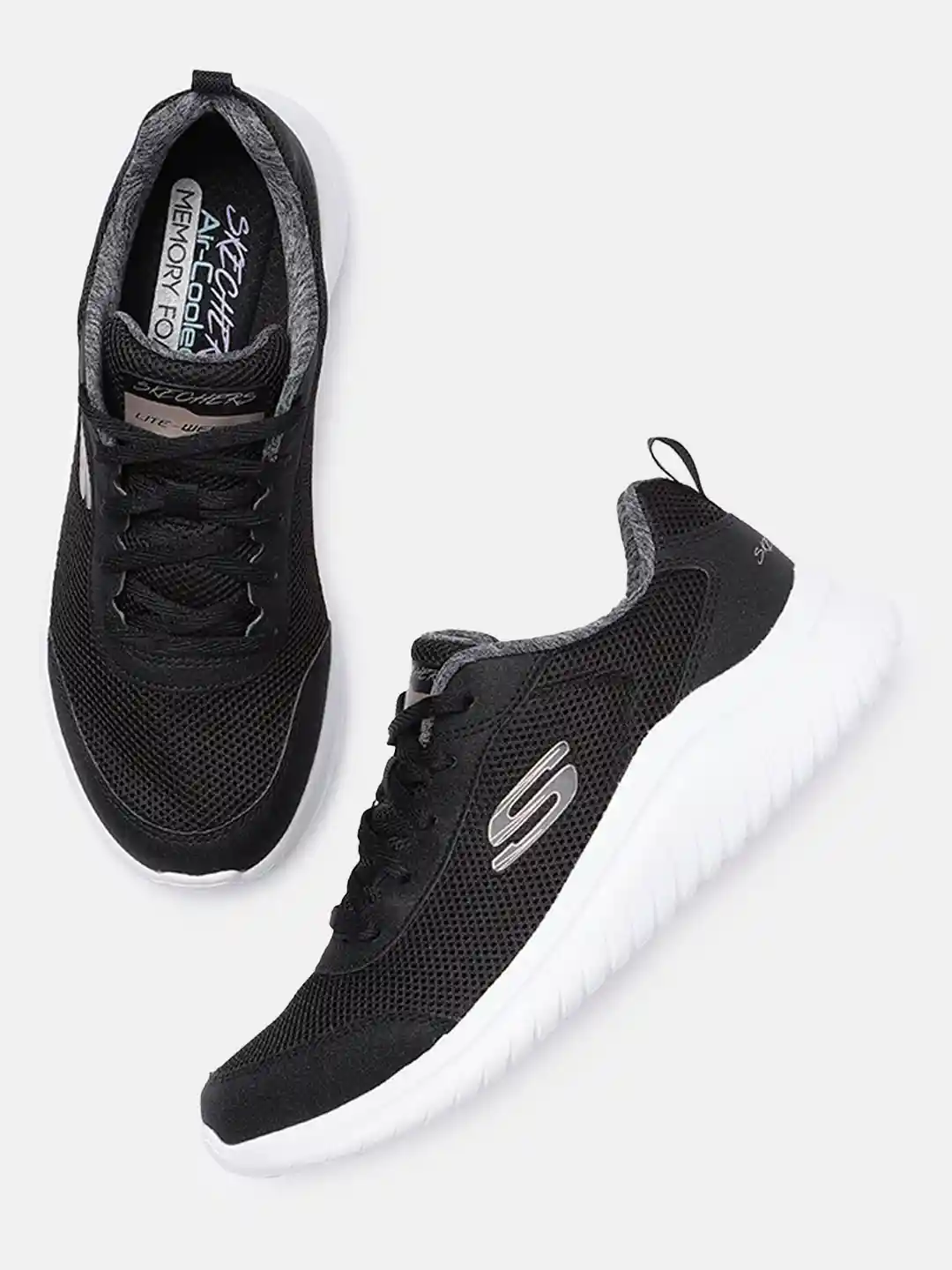 Buy Skechers Women Black Solid Regular Ultra Flex Lightweight