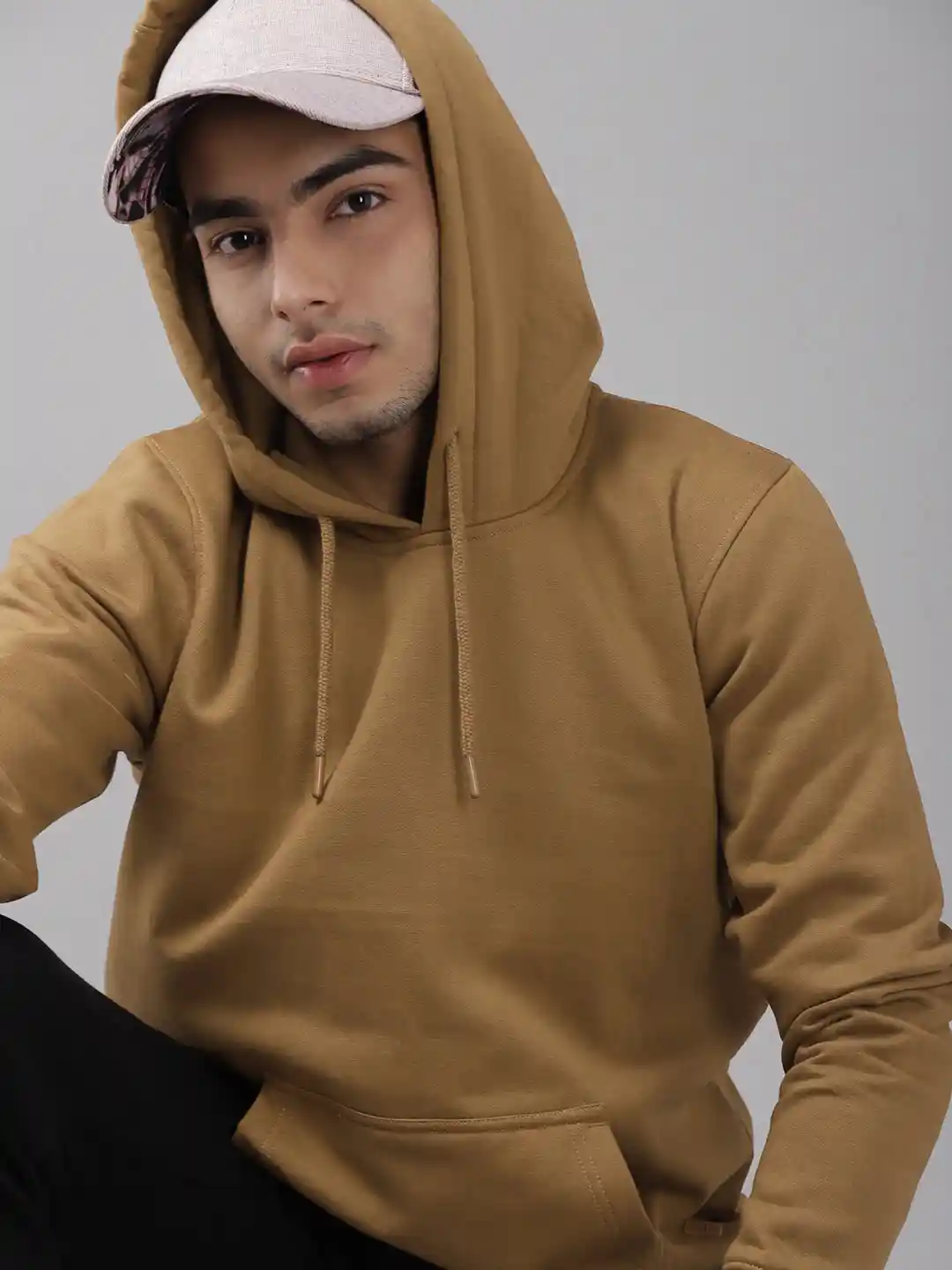 Buy UTH by Roadster Boys Brown Hooded Sweatshirt