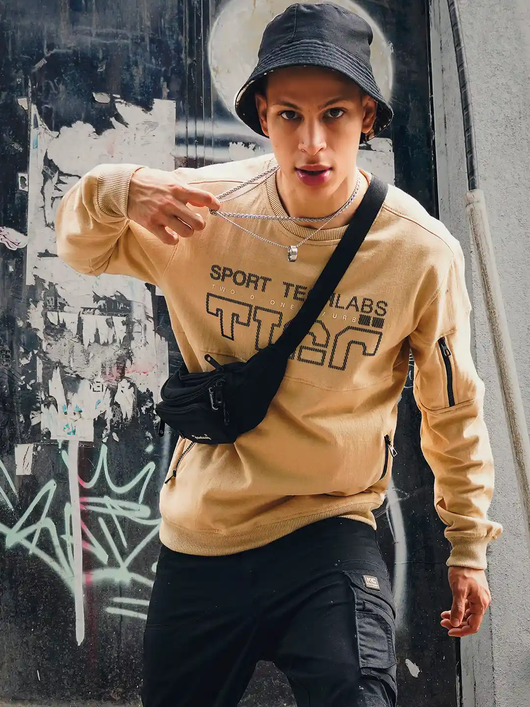 Buy The Indian Garage Co Men Khaki Sweatshirt Sweatshirts for