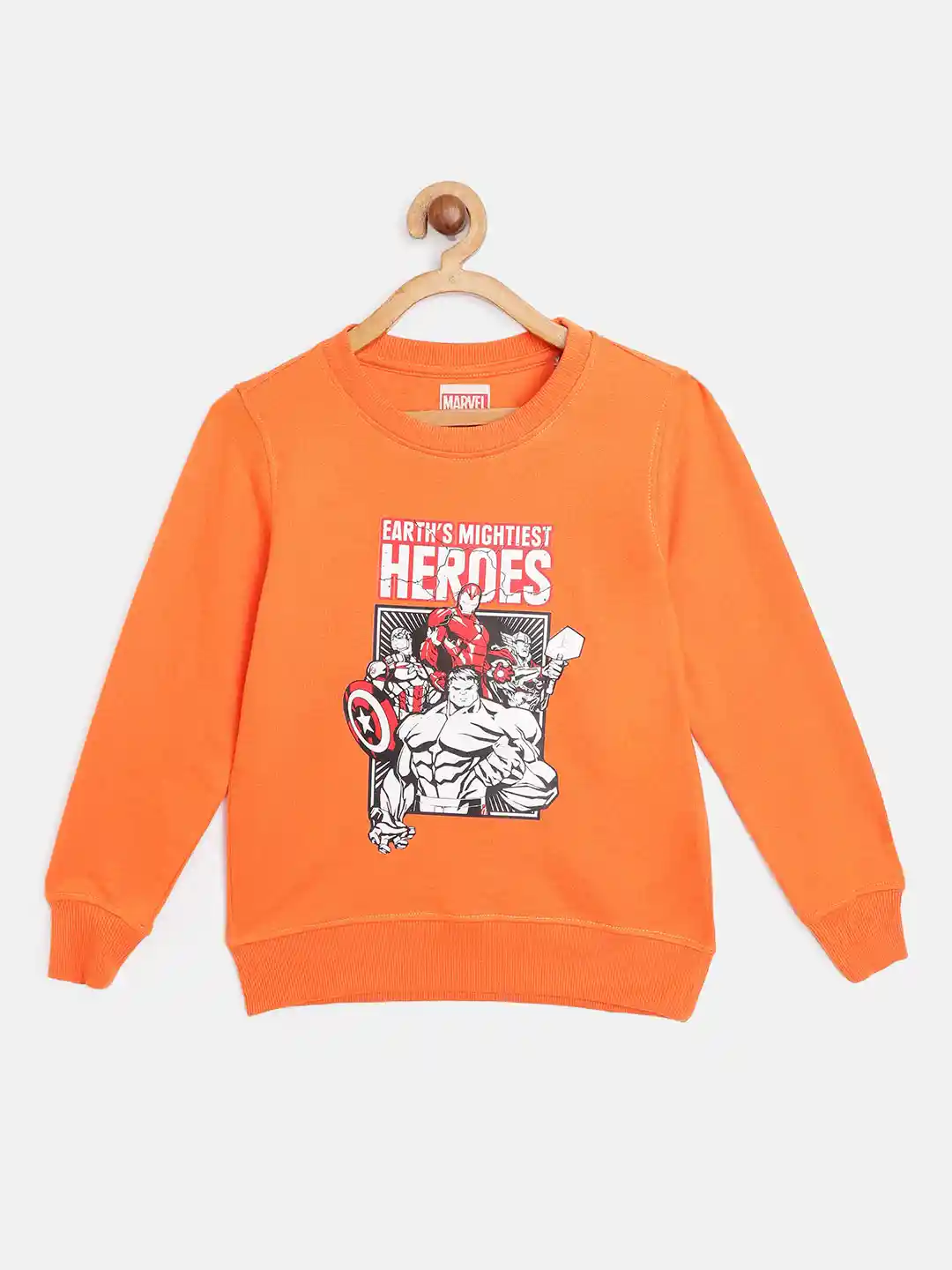 Buy Marvel by Miss and Chief Boys Orange White Avengers Print