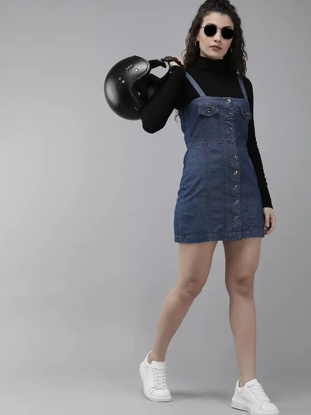 Knee Length Womens Skirt Dungarees Knee Length Dungaree Skirt