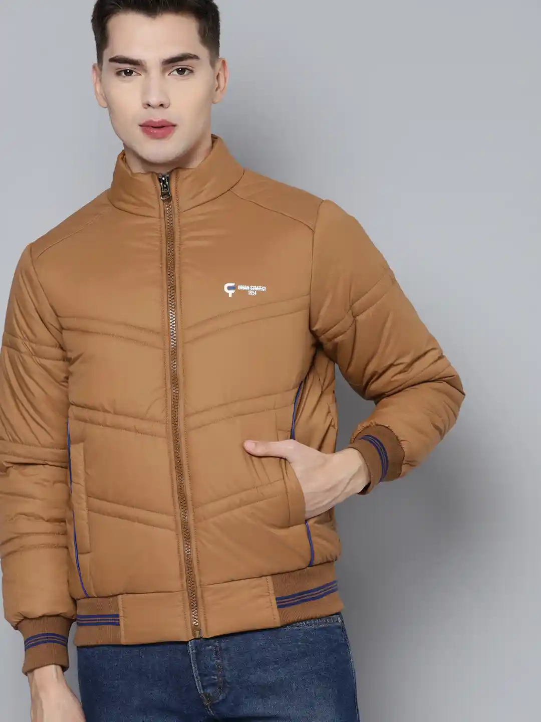 Buy Fort Collins Men Khaki Padded Jacket Jackets for Men