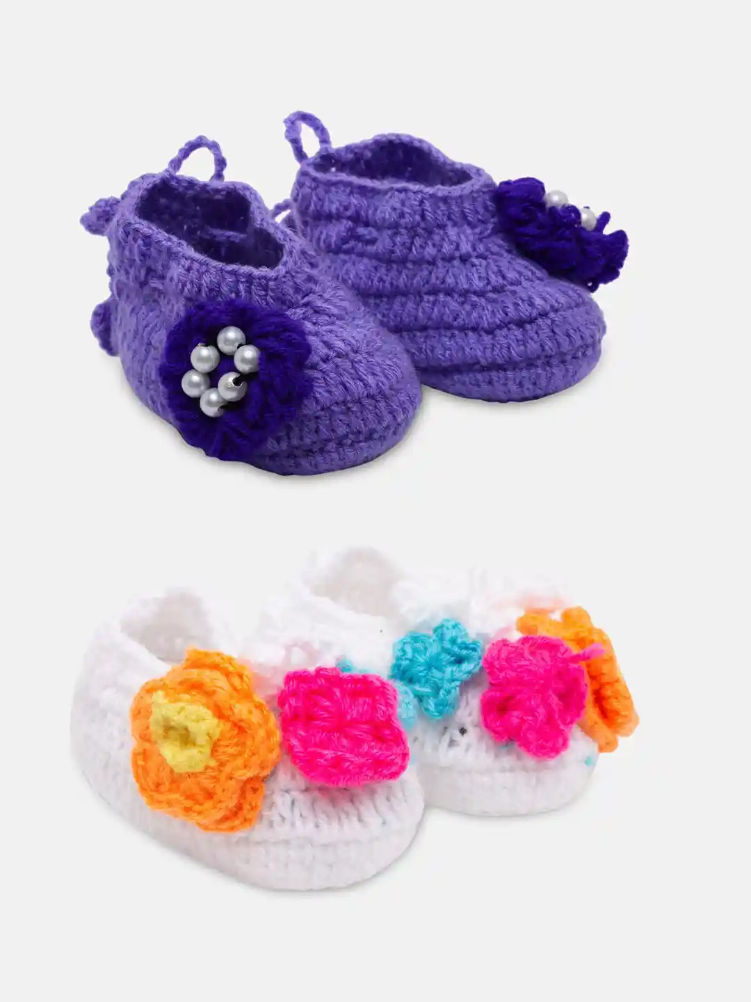 Buy CHUTPUT Infant Kids Set Of Hand Knitted Crochet Booties