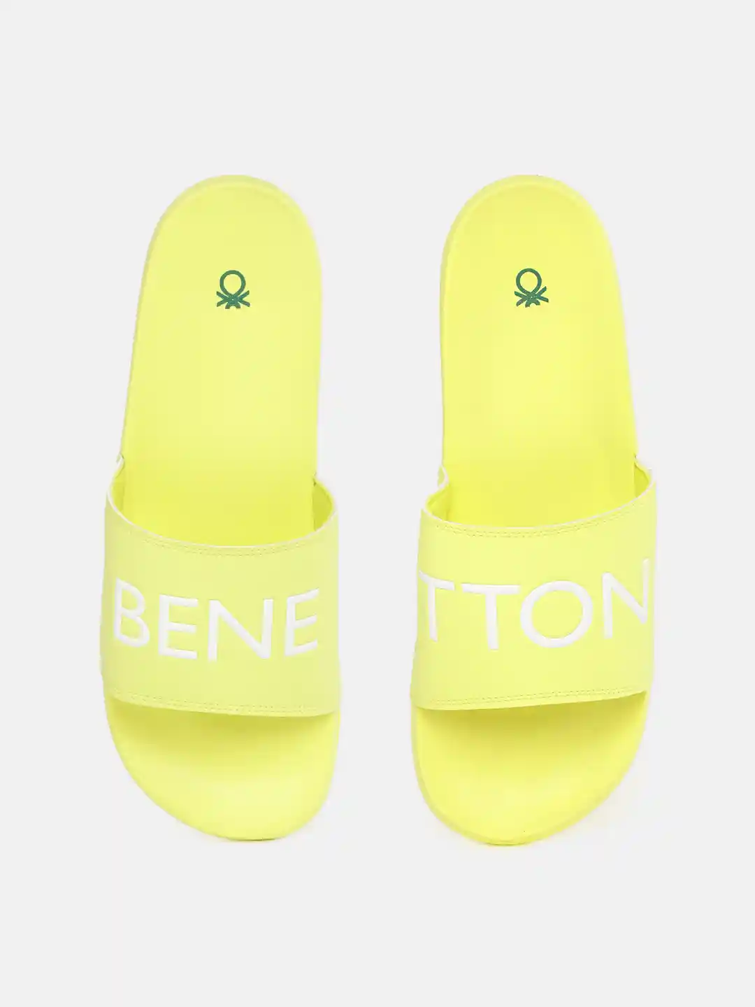 Buy United Colors of Benetton Men Fluorescent Green White Brand