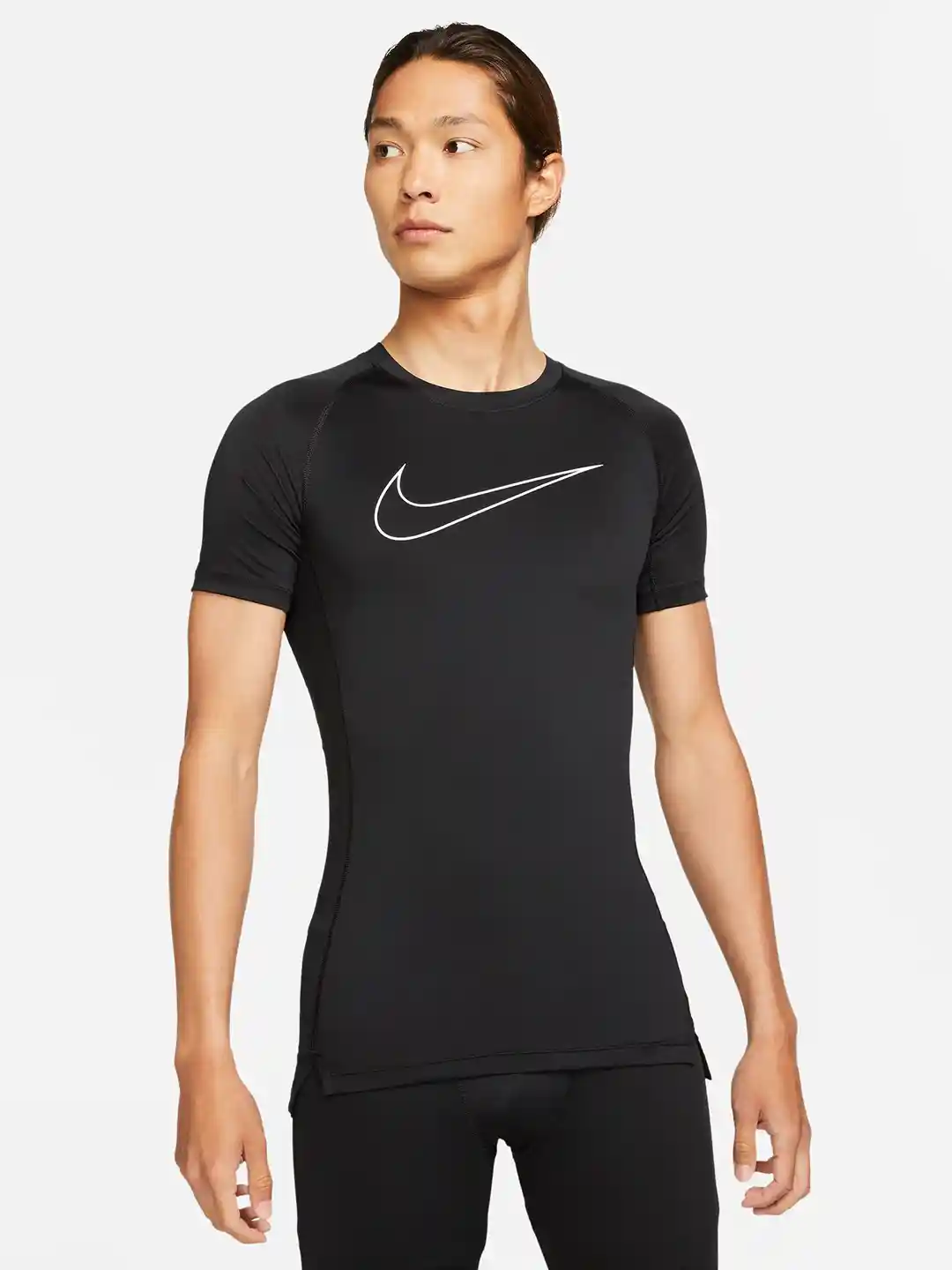 Buy Nike Men Brand Logo Printed AS NP DF Tight Running T-shirt