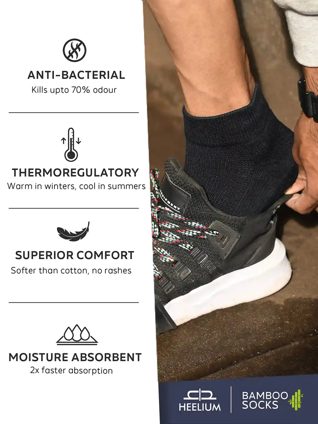 Buy Heelium Men Pack of Bamboo Super Soft Odour-Free