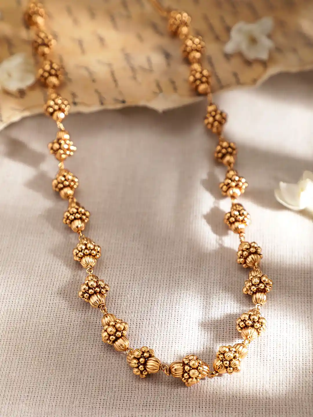 Buy Rubans 24K Gold Plated Handcrafted Matar Mala Traditional Gold