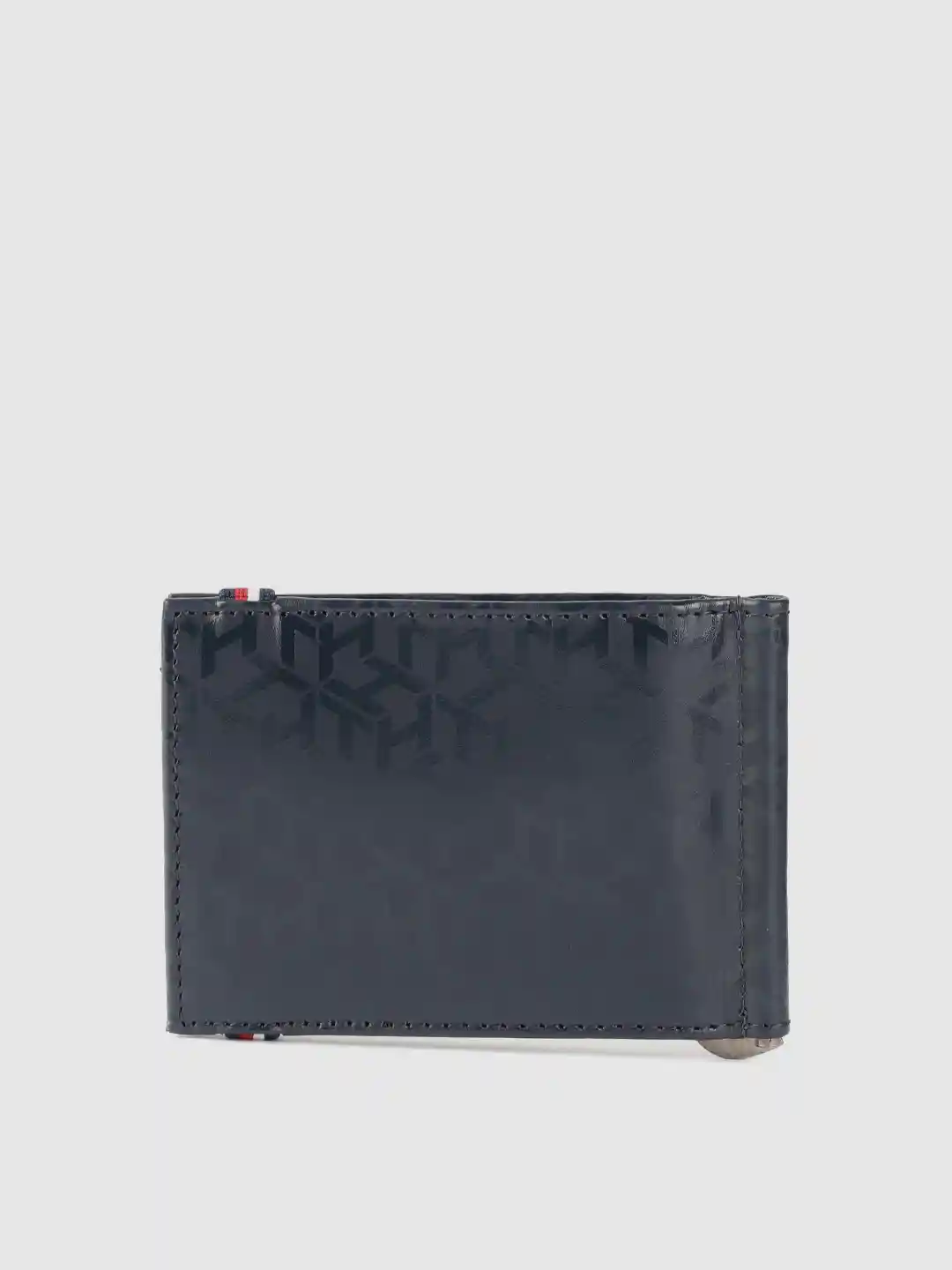 Buy Tommy Hilfiger Men Navy Blue Abstract Printed Leather Money