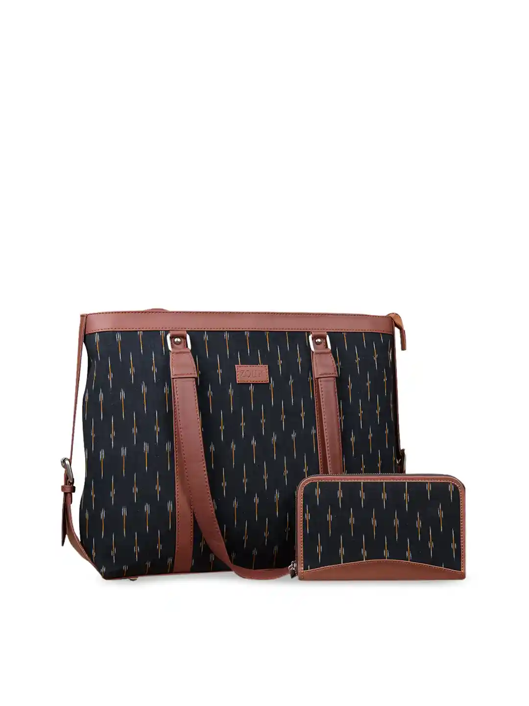 Buy ZOUK Pack Of Black Ikat Office Bag with Laptop Compartment