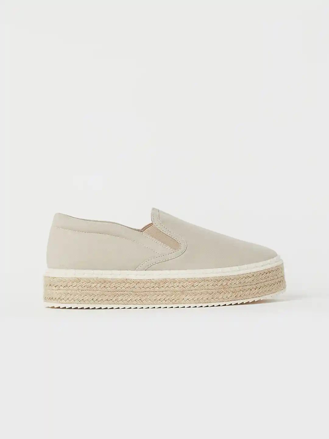 Buy H&M Women Beige Solid Platform Espadrilles Casual Shoes for