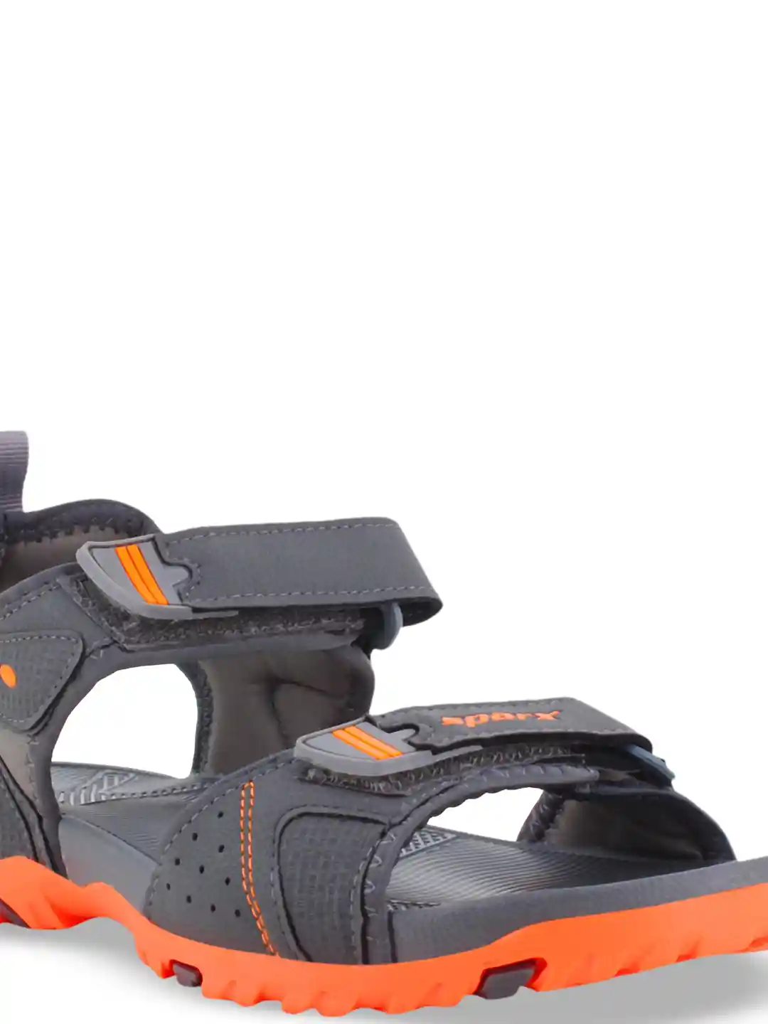 Sports Orange Colour Sandals Sparx Men Grey Orange Solid Sports Sandal